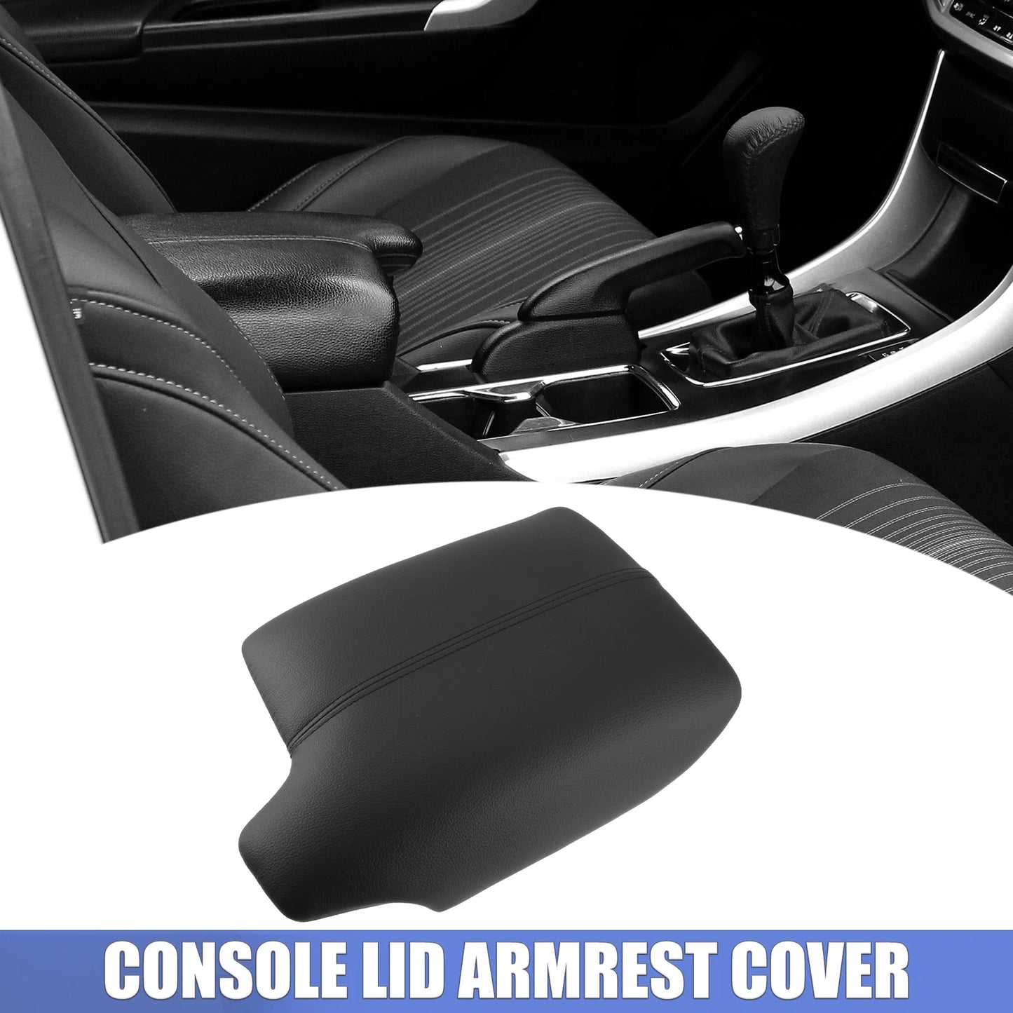 Armrest Cover Pad for Honda Accord (2015–2017) - Black