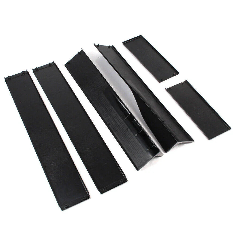 Universal Car Side Skirt Extension Rocker Panel Splitters Lip 78.7" Black