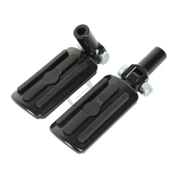 Black Rear Passenger Foot Pegs Clevis Mount for Harley Softail Fatboy (2000-2006)