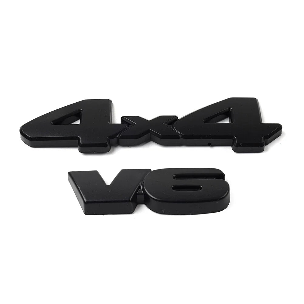 V6 4x4 3D Tailgate Emblem Badge Overlays for Toyota Tacoma, 4Runner, Tundra