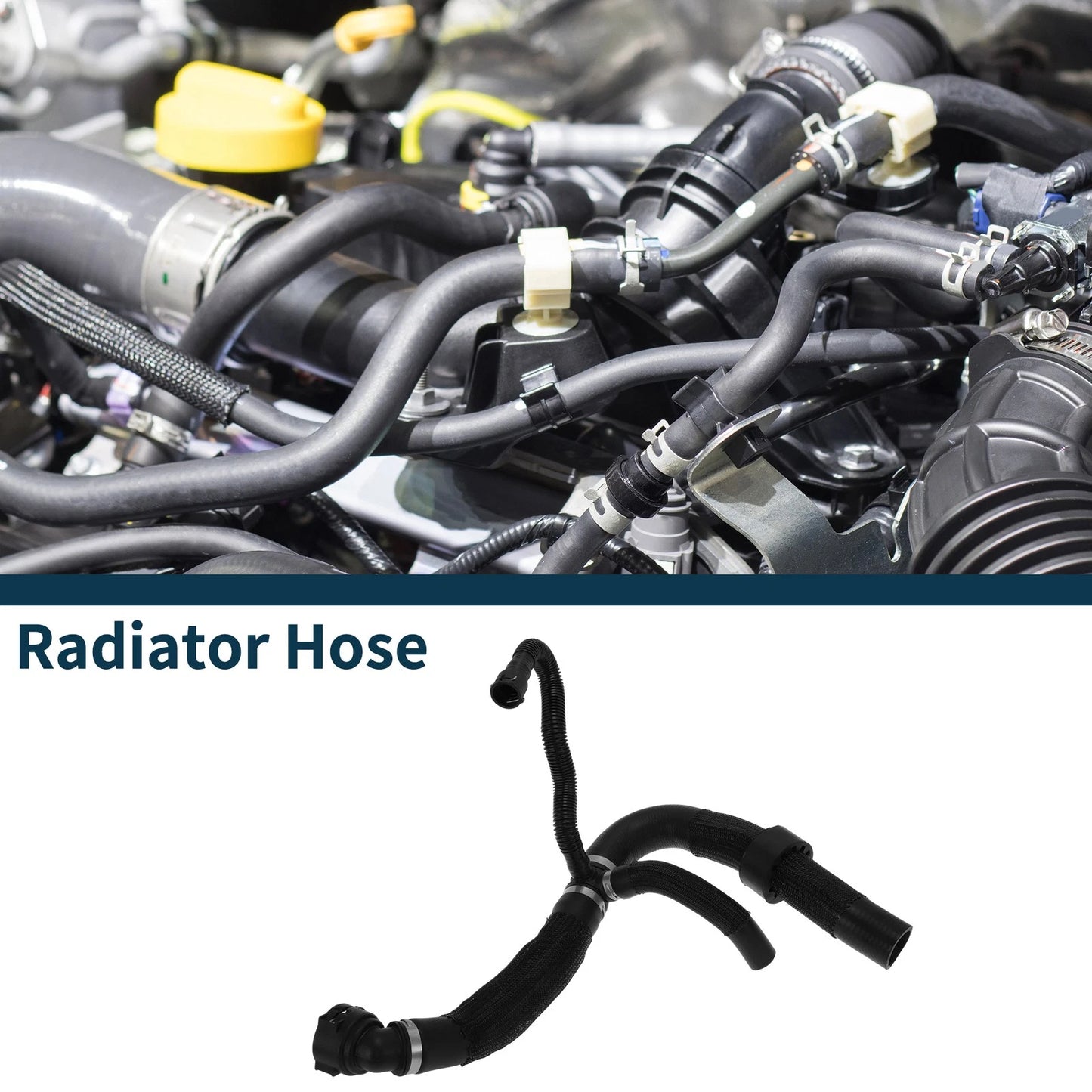 Radiator Hose for Jeep Renegade (2015–2023) No. 68440687AA Rubber Black