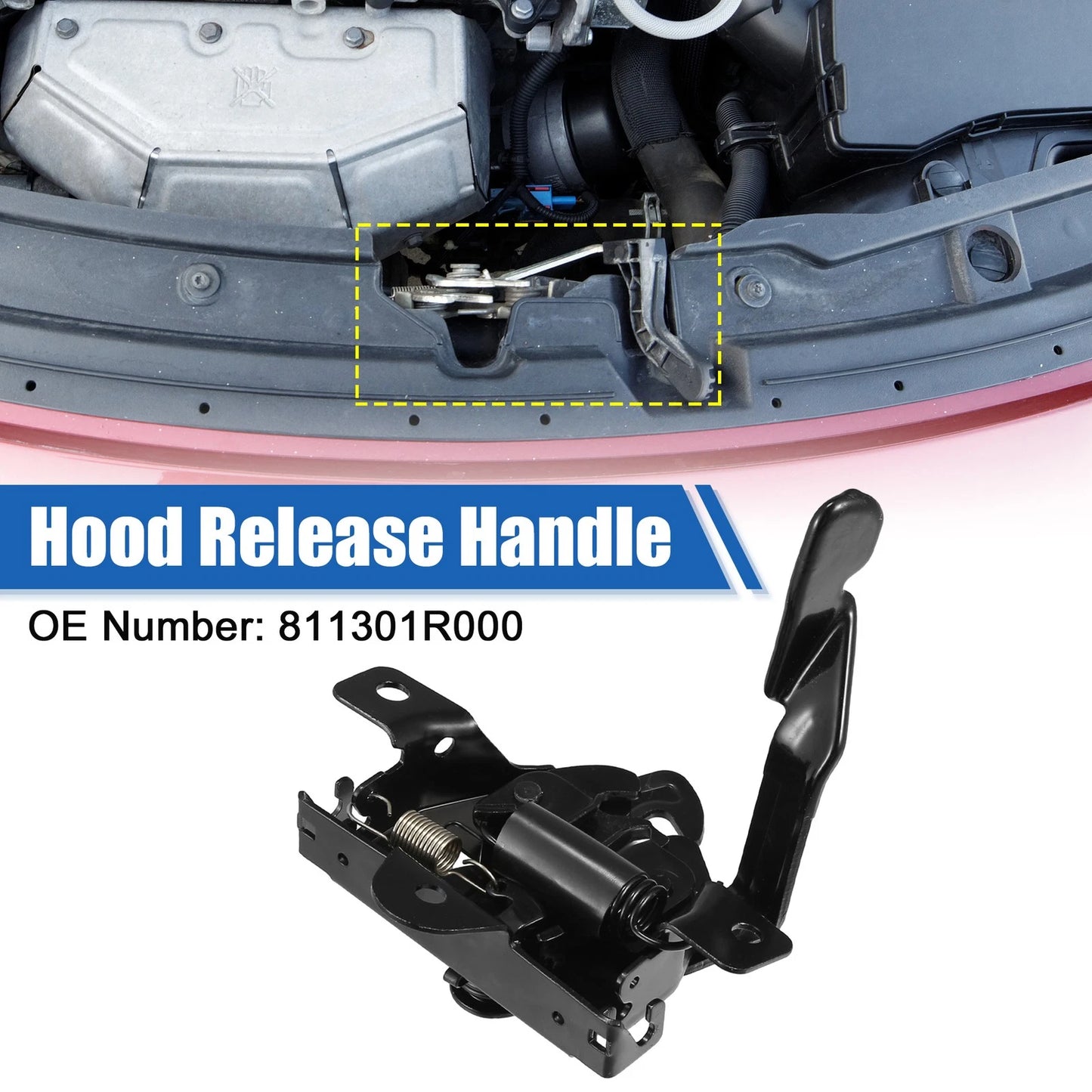 Hood Latch Assembly for Hyundai Accent (2012–2017) No. 81130-1R000