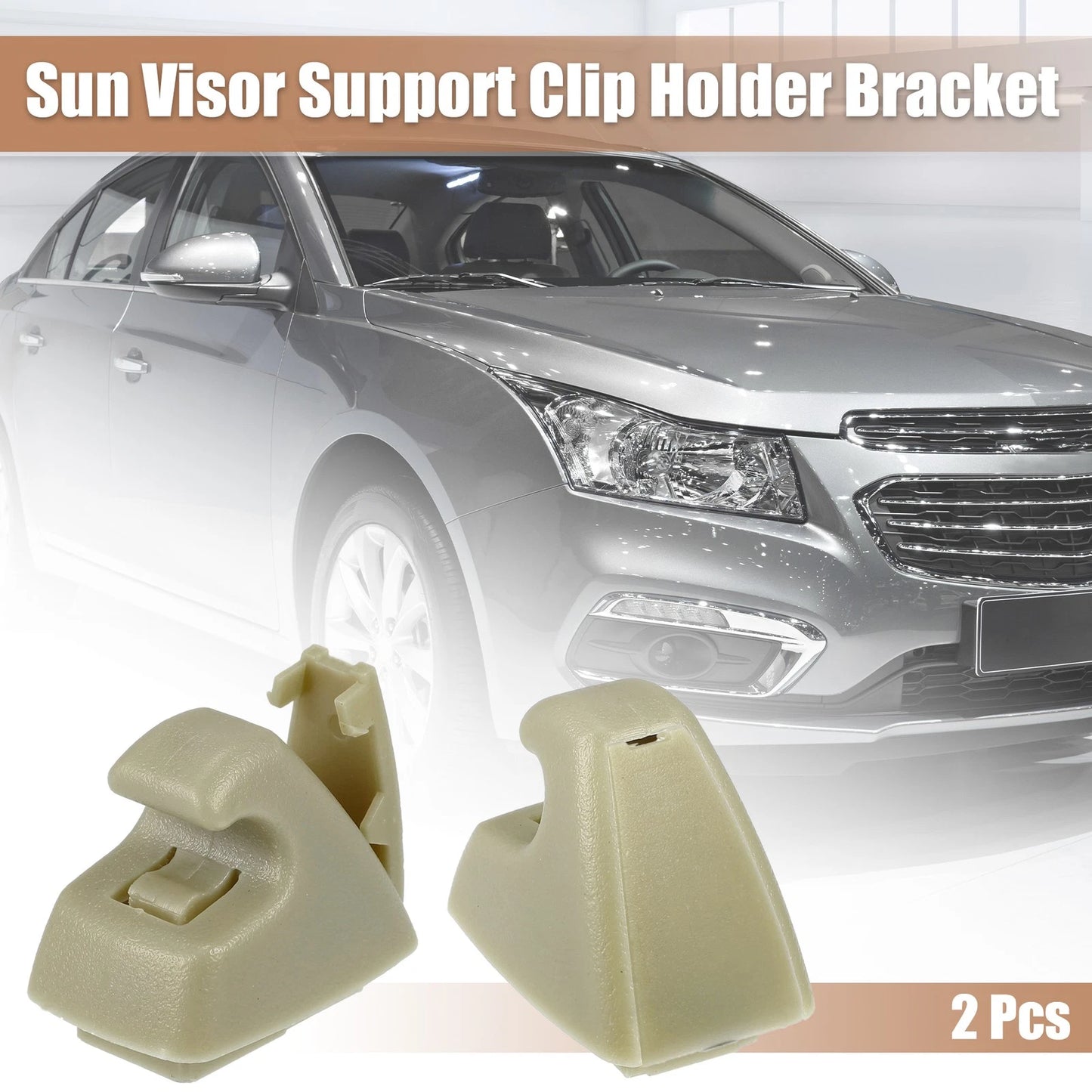 2pcs Sun Visor Support Clip Retainer 95994975 for Chevrolet Cruze Sonic (2011–2019)