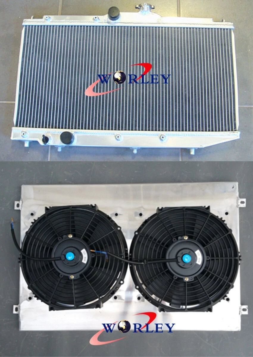 Aluminum Radiator with Shroud and Fans for Toyota Corolla (1989–1994)