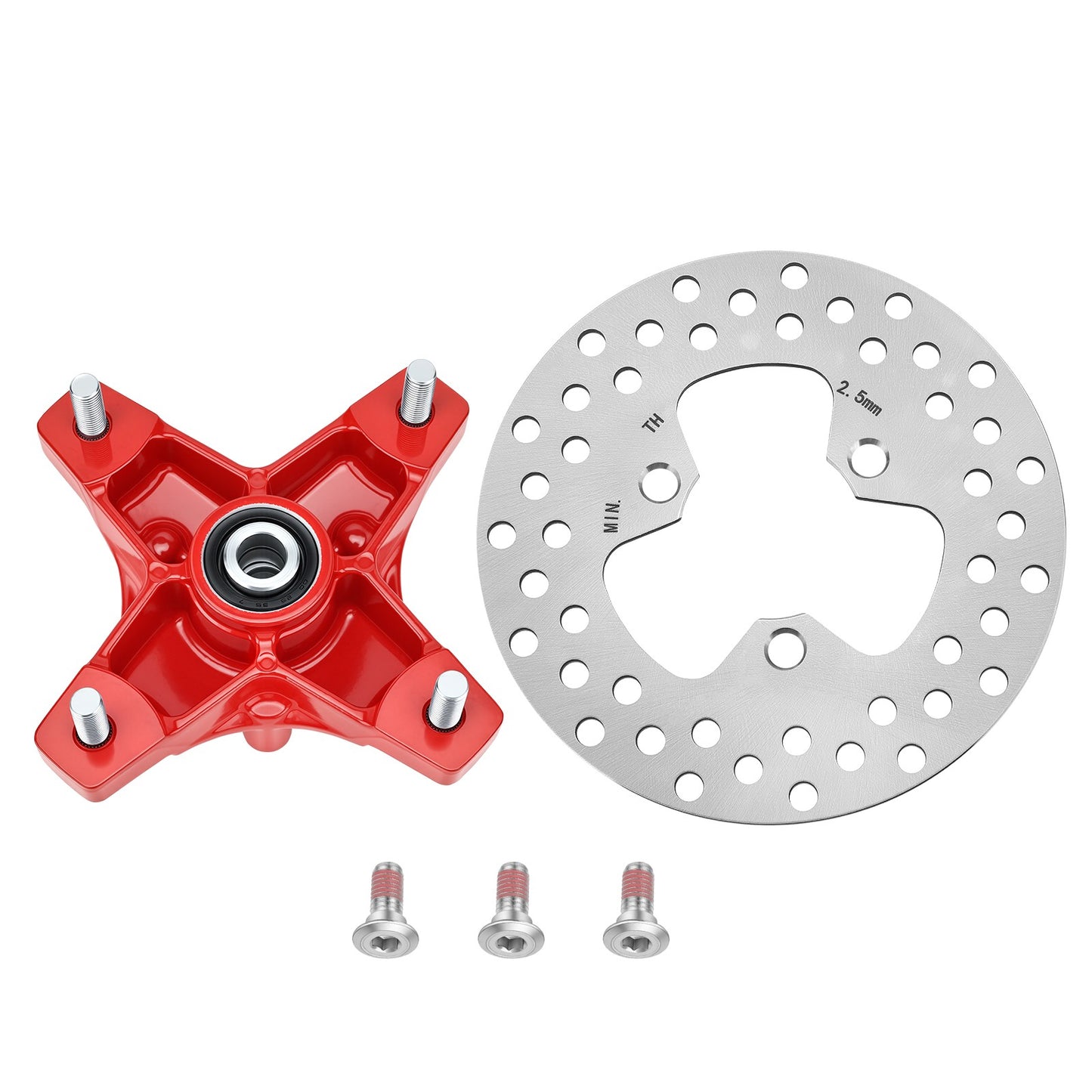 Red Wheel Hub with Brake Disc for Honda Sportrax 250 (2001–2008)
