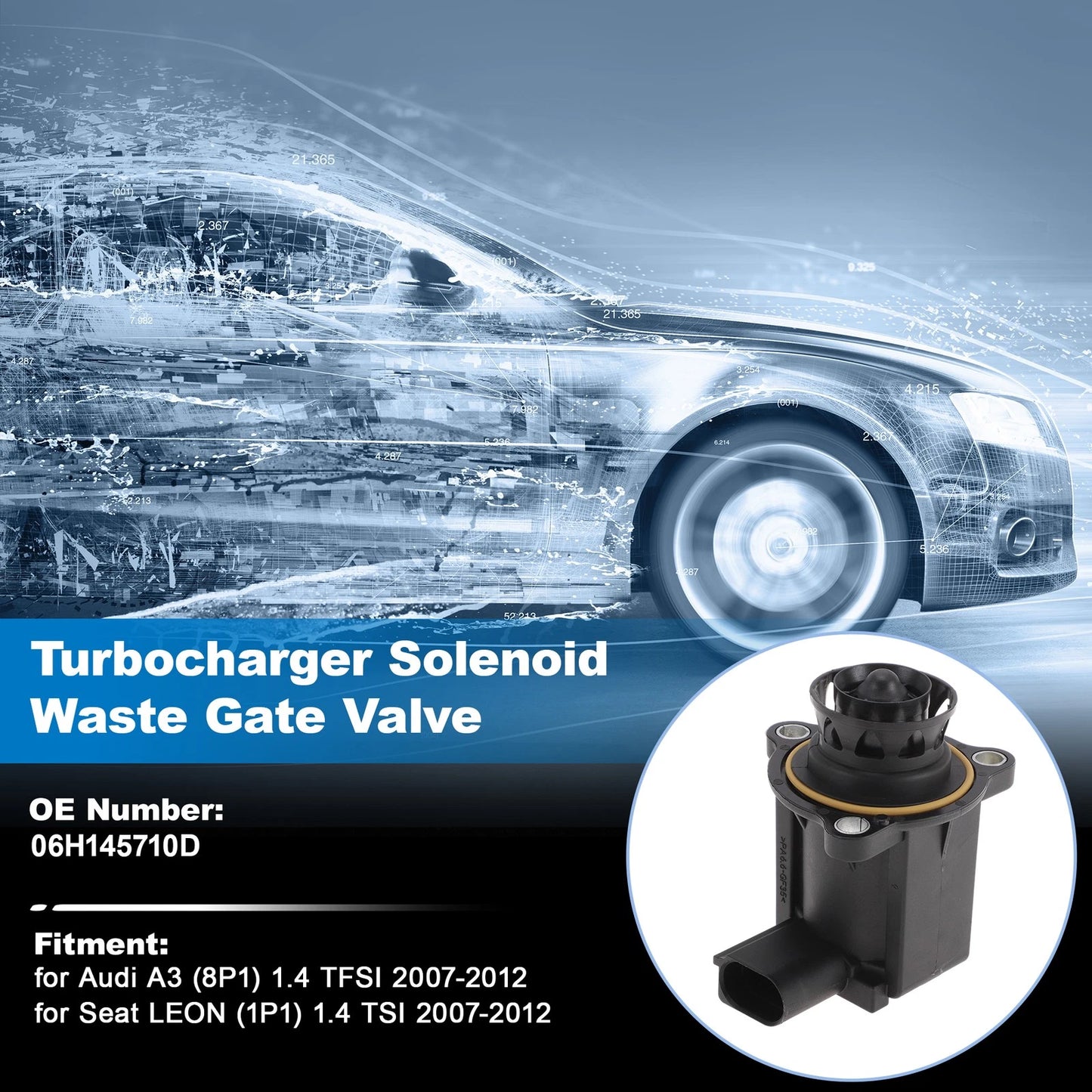 Turbo Pressure Solenoid Valve for Audi A3 (8P1) 1.4 TFSI (2007–2012) 06H145710D