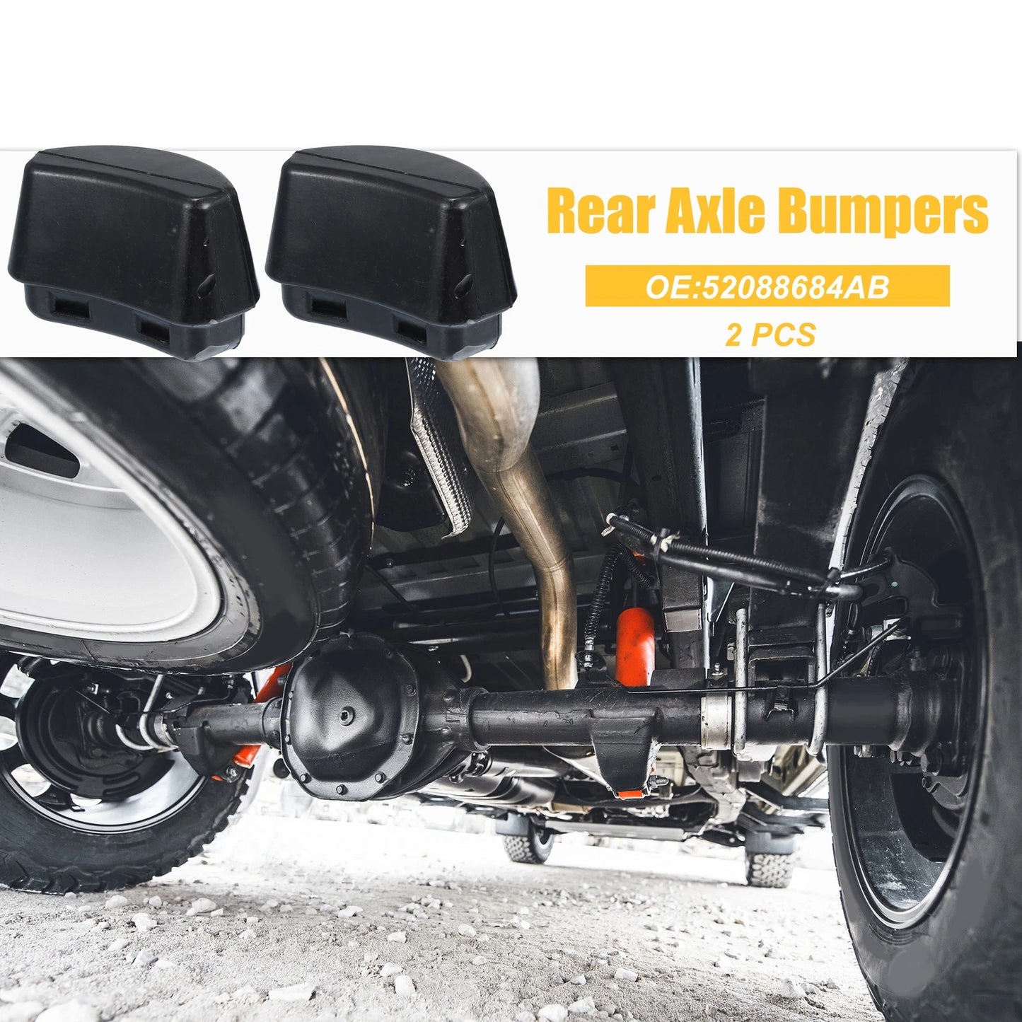 Set of 2 Front Jounce Bumpers No. 52088684AB for Jeep Liberty (2002–2003)