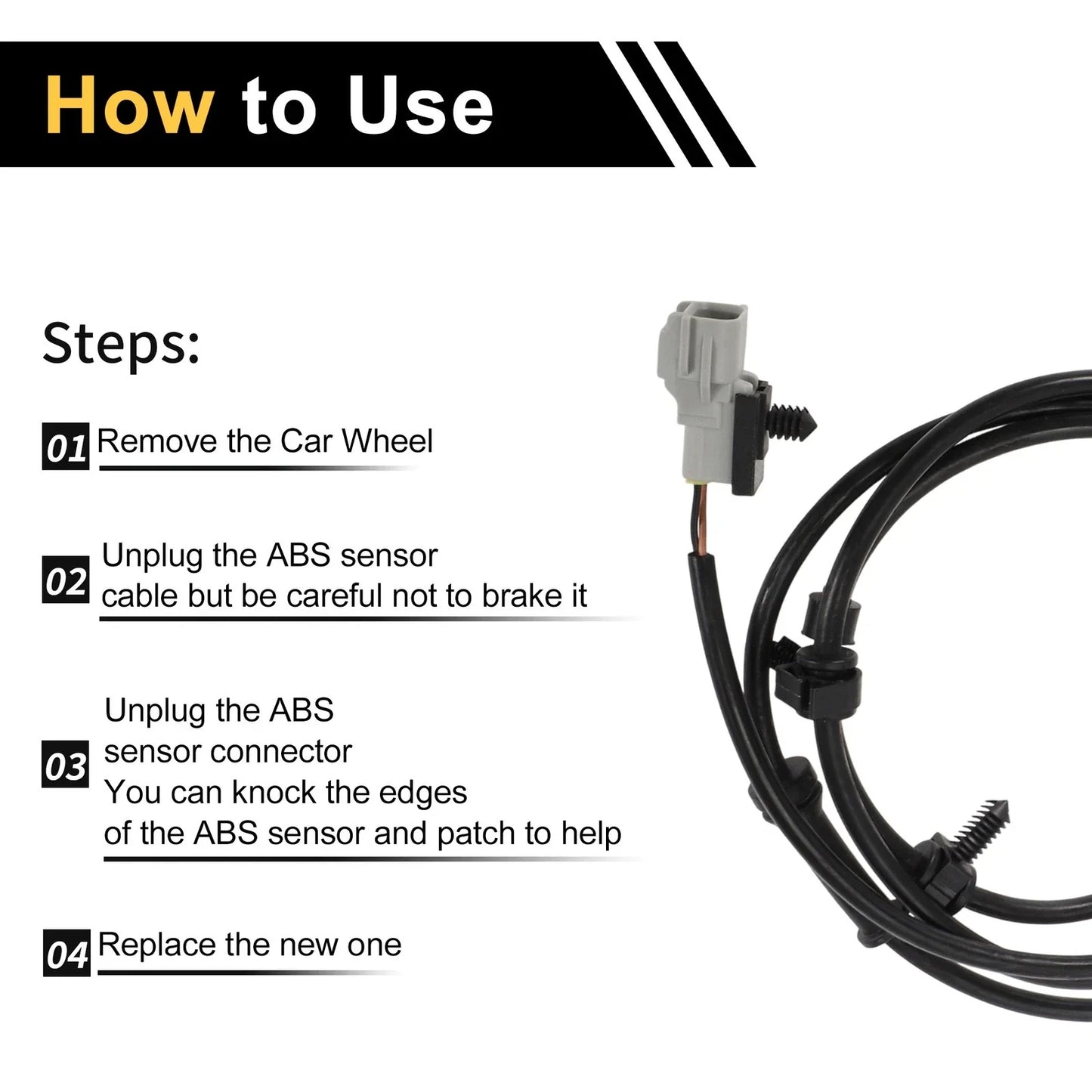 ABS Wheel Speed Sensor for Dodge Ram 1500 Front Left Right (2000-2001)