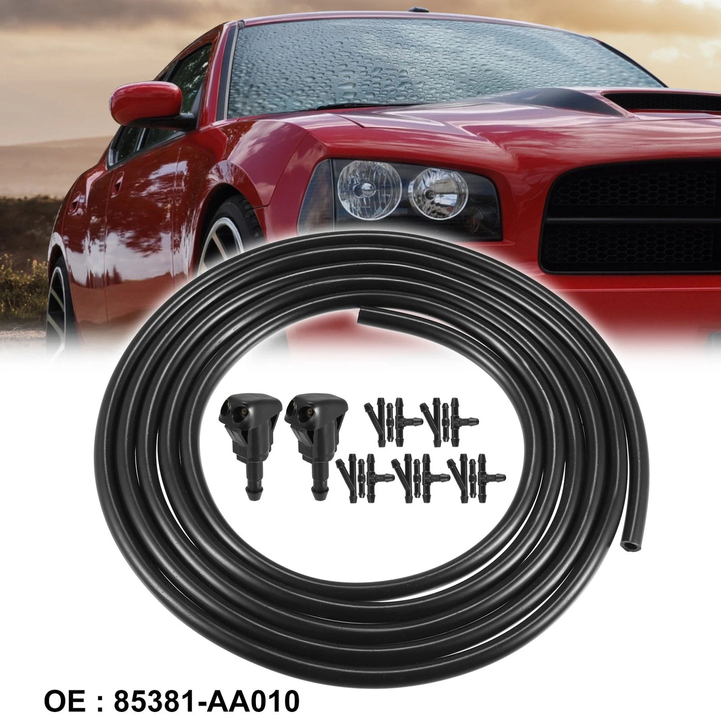 2X Windshield Washer Nozzle Hose Kit for Toyota Camry (1997–2001) 85381-AA010