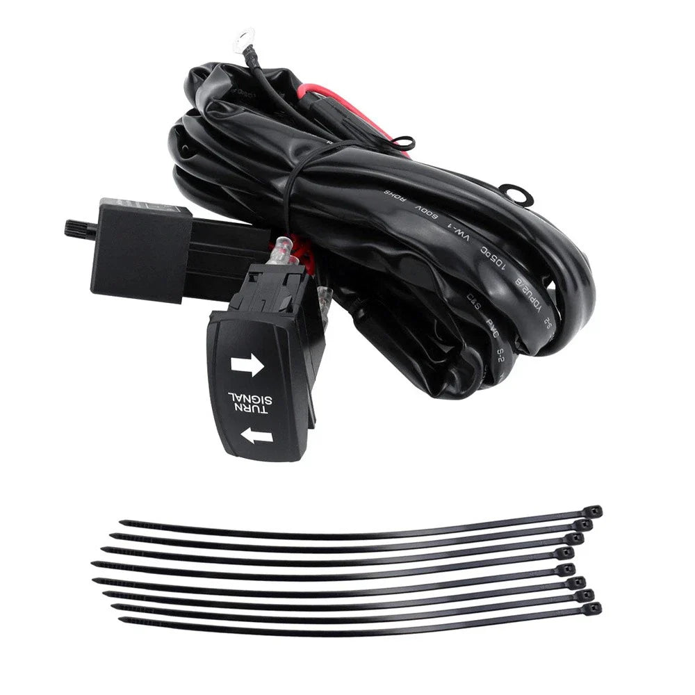 Turn Signal Wiring Harness & Relay Fuse for UTV ATV Polaris RZR, Maverick X3, Talon