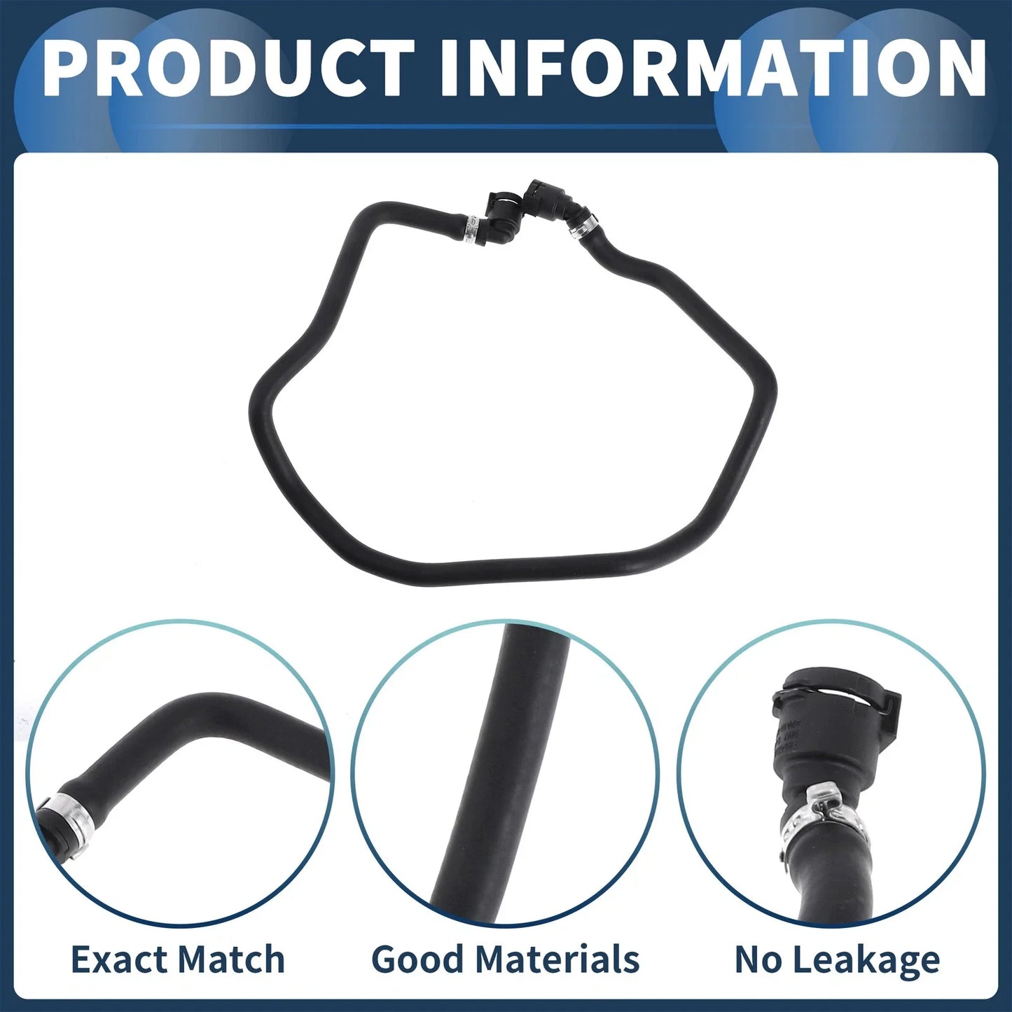 Radiator Hose for BMW X3/X4 (2018-2019) Rubber Black