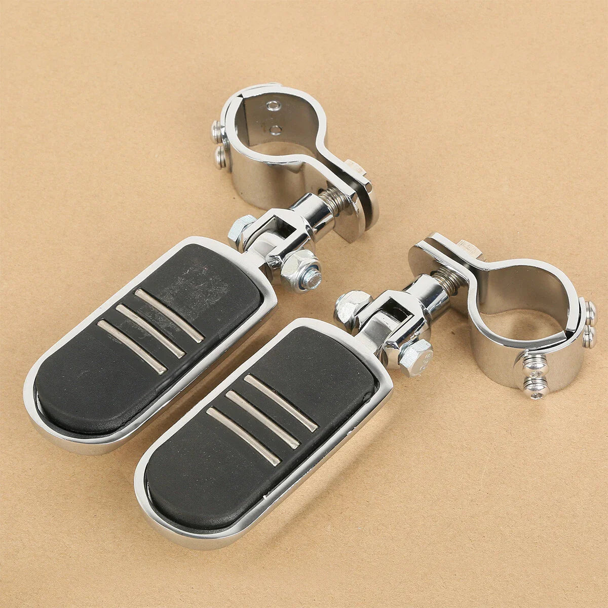 Footpeg 25-35mm Adjustable Footrest Pegs Mount for Harley Touring Dyna