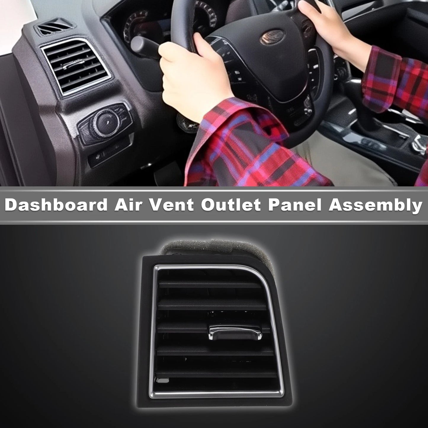 Front Left Center Dash AC Air Vent Panel for Ford Explorer (2011–2019) No.FB5Z-19893-CE