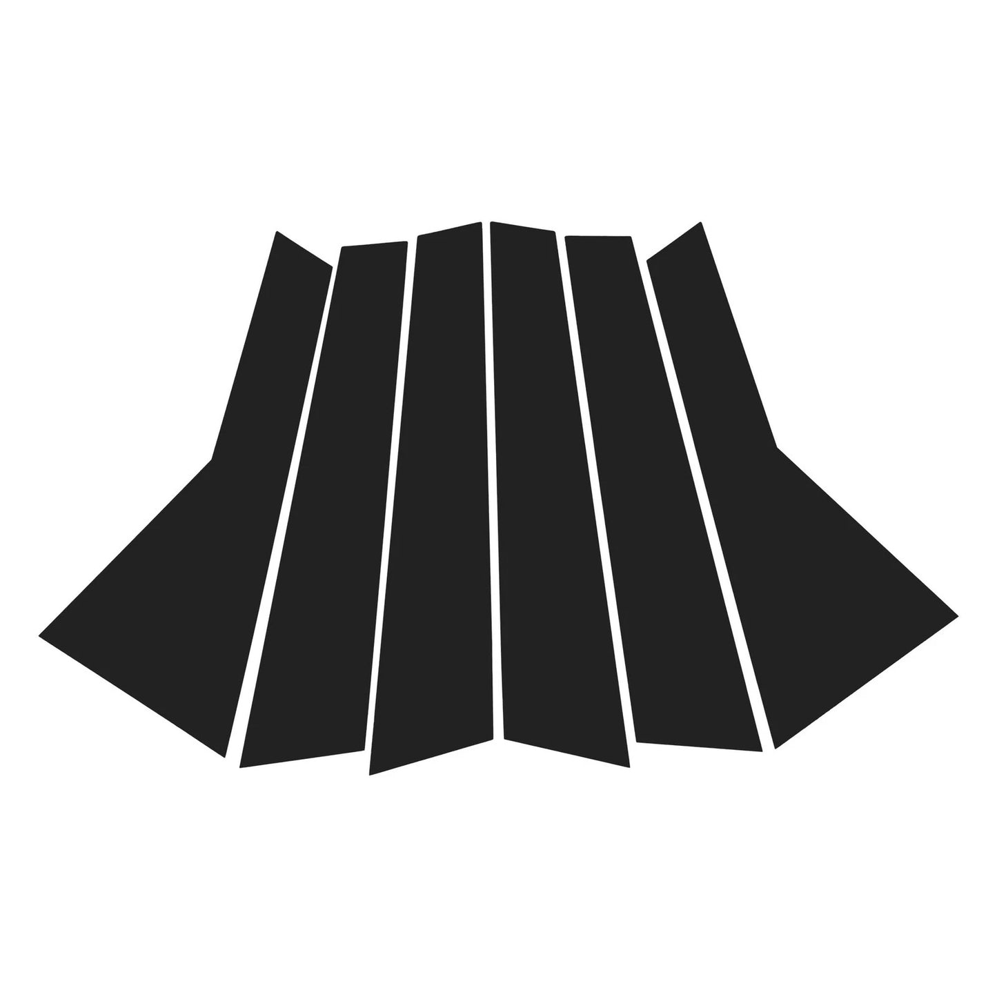 Set of 6 Door Pillar Window Trim for Land Rover Range (2014–2021) Black