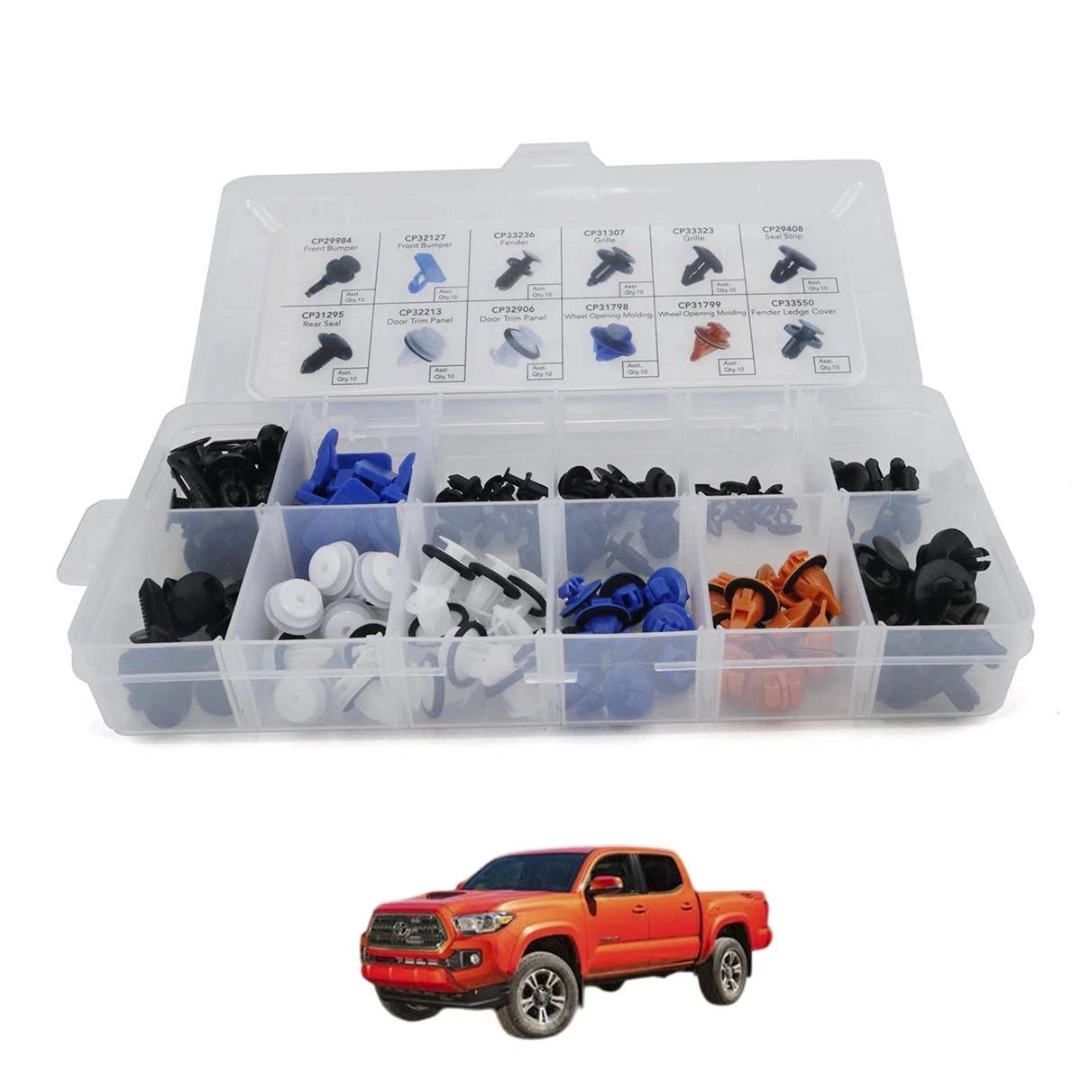 Set of 4 Bumper Grille Retainer Clips for Toyota Tacoma (2016–2023)