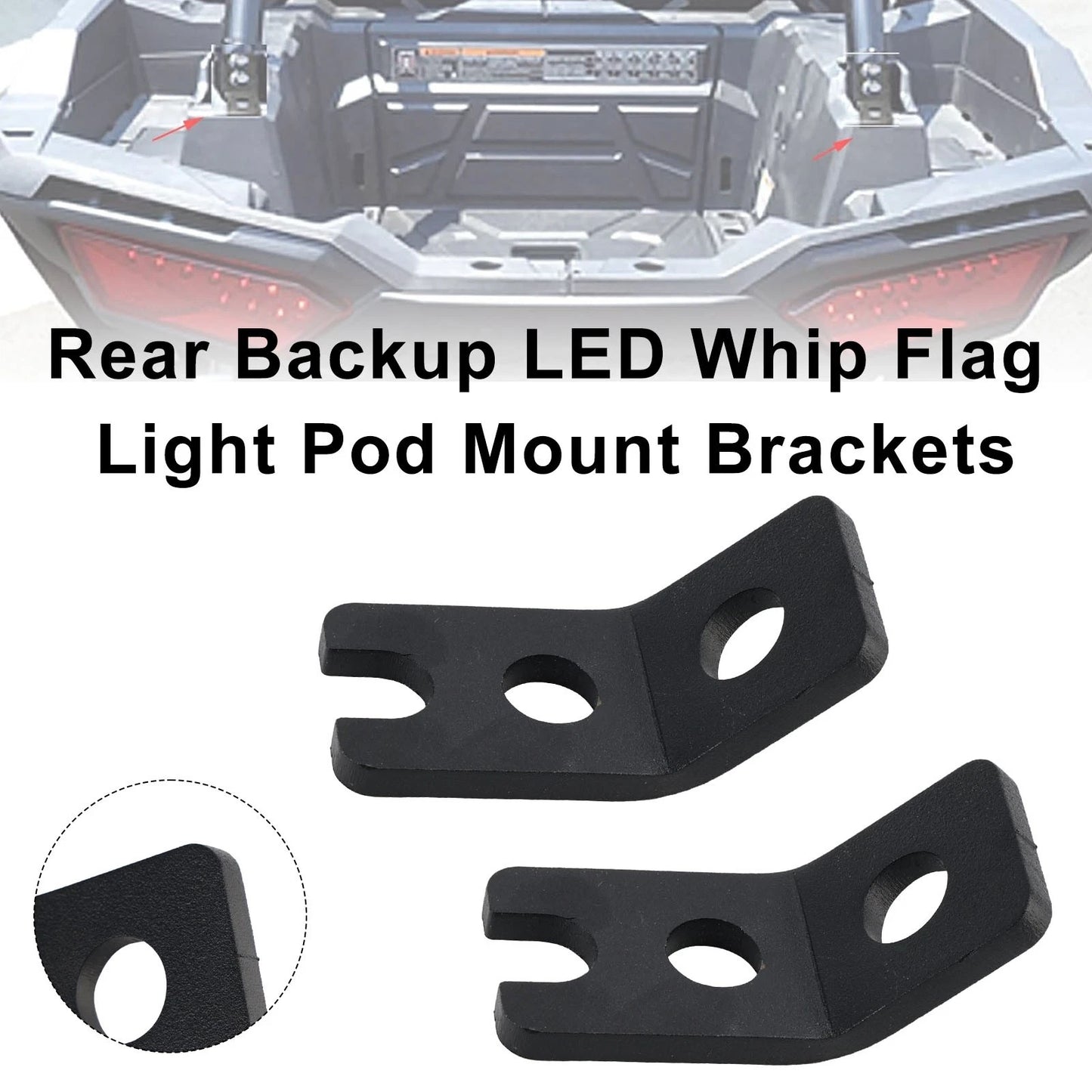 LED Reverse Light Mounting Brackets for Polaris RZR XP 1000 900 (2014–2023)