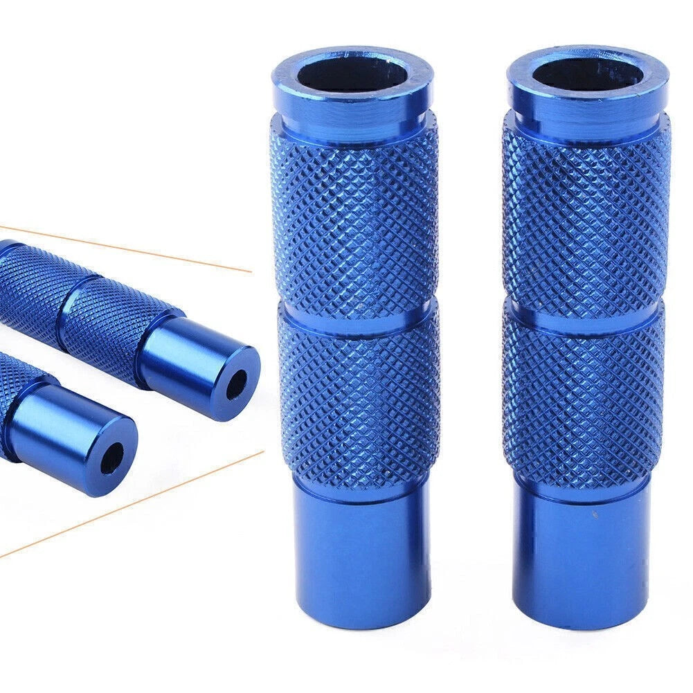 Foot Pegs for Universal Motorcycle Bike Rear Set Pedals Racing Blue