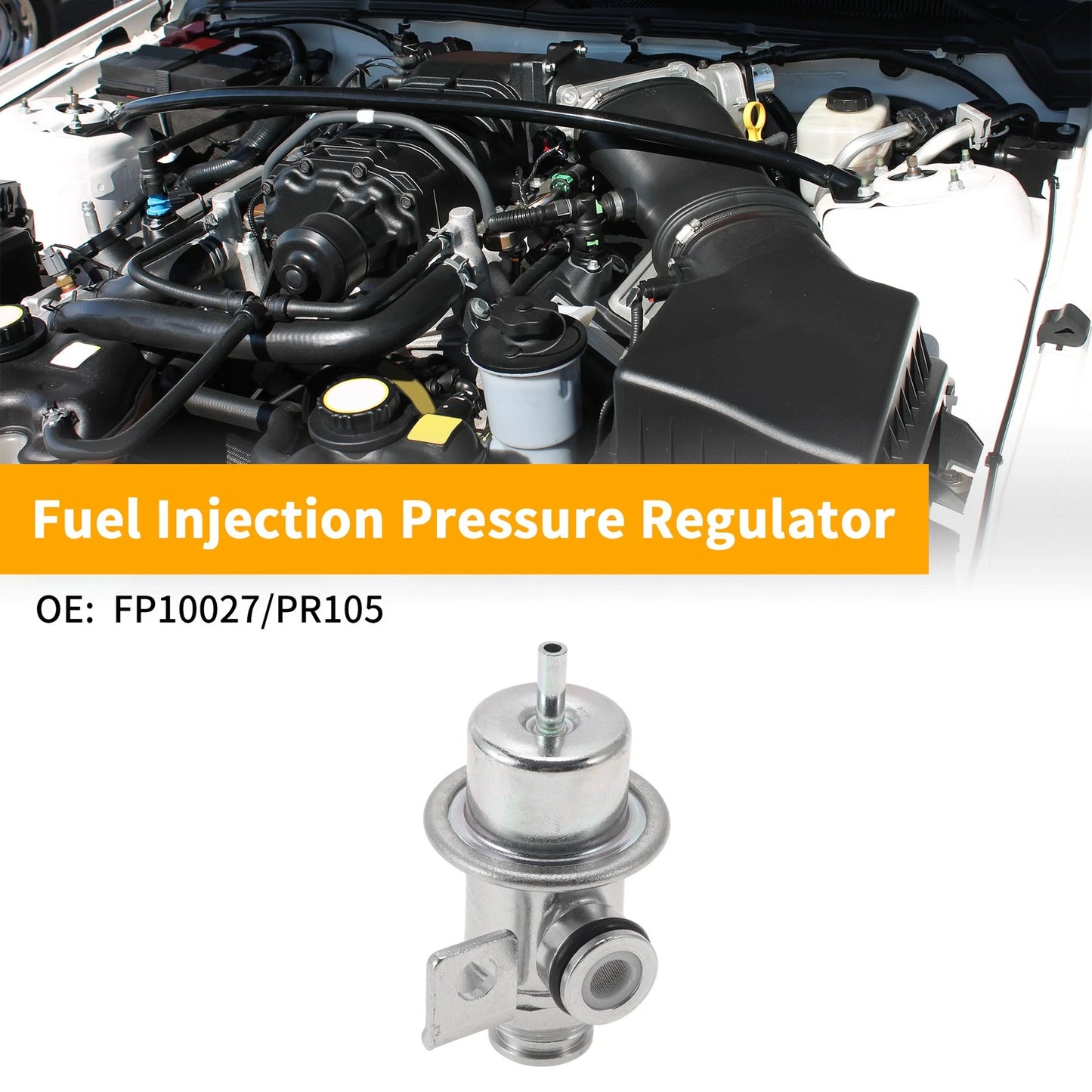 Fuel Pressure Regulator for Chevrolet S10 (1994–2000) No.FP10027 Metal 20-70 Psi