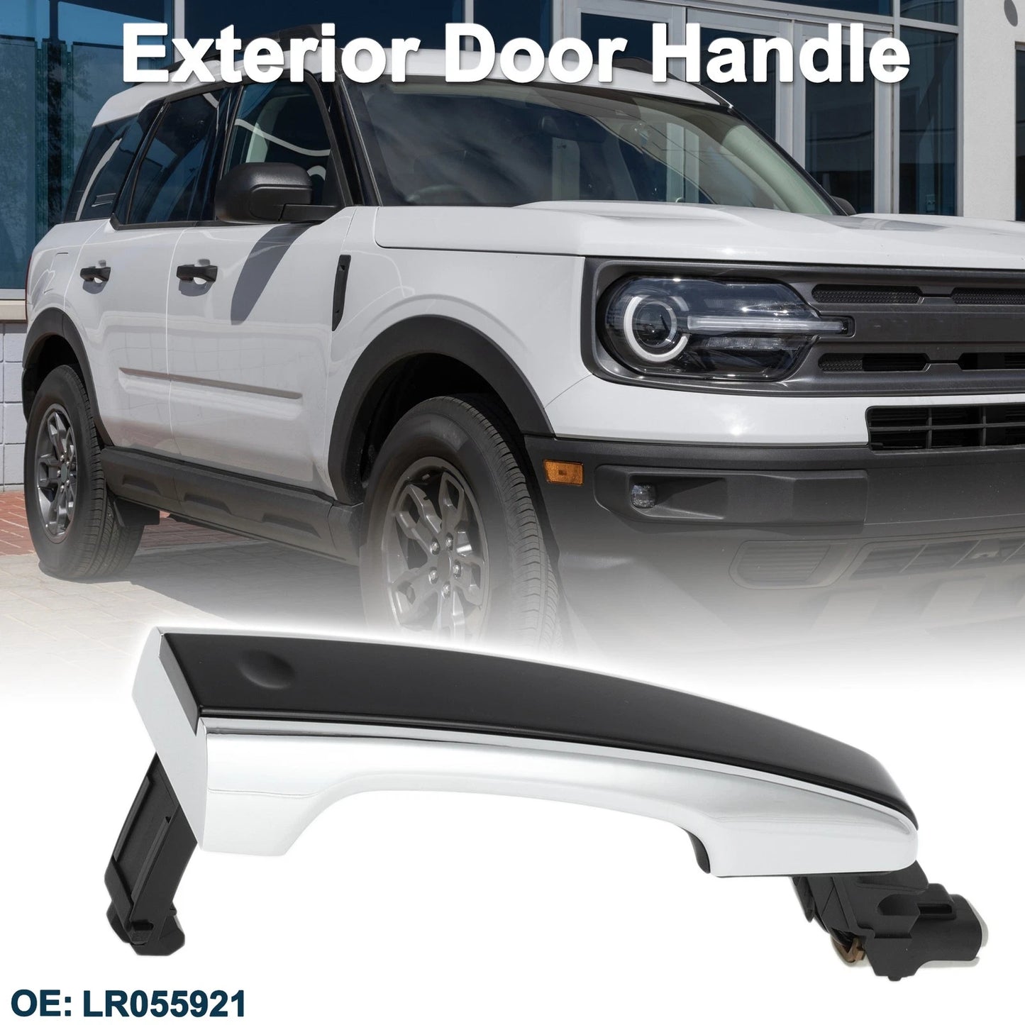Exterior Door Handle for Range Rover Evoque (2012–2019) No.LR055921 Black Silver Tone