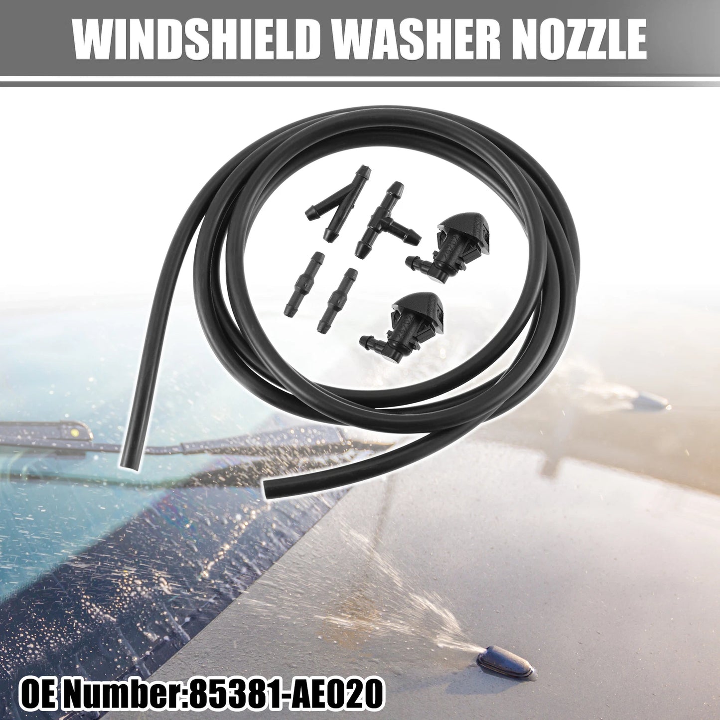 Set of 2 Windshield Washer Nozzles for Toyota Sienna (2004–2010)