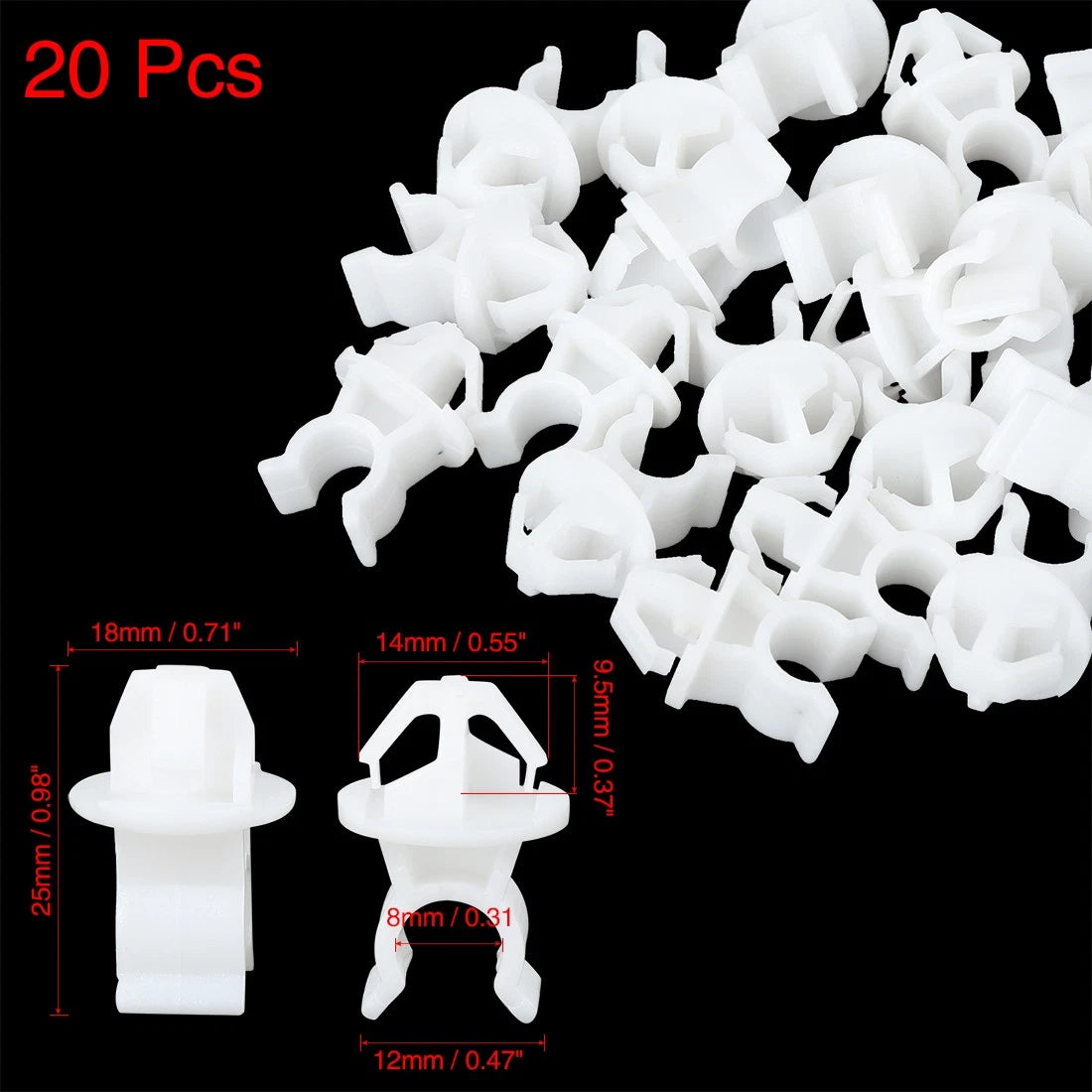 20pcs Hood Prop Rod Clip Retainer for Honda Accord CRV Civic City