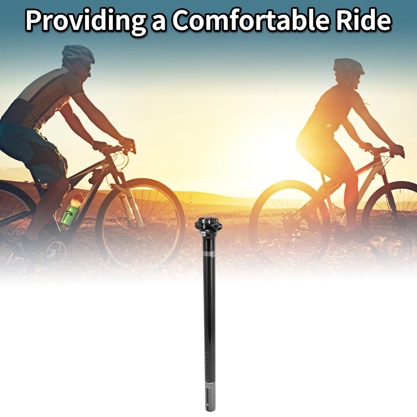Bike Seat Post 27.2mm x 450mm for Universal Fit (Shock Absorbing)
