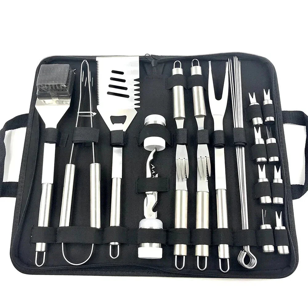 29 pcs Outdoor Barbecue Grilling Tools Set with Bag