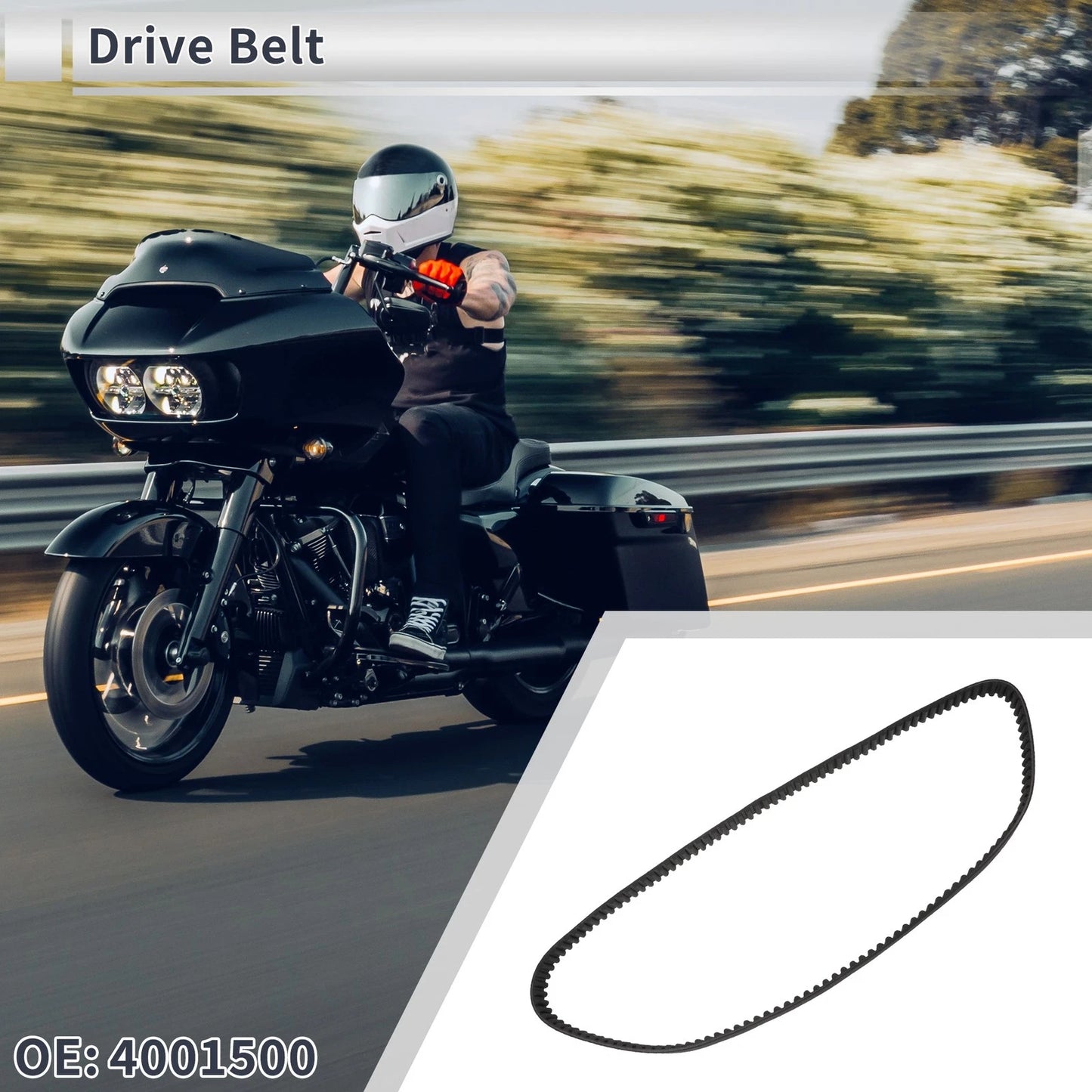 Drive Belt V-Belt No. 4001500 for Harley Davidson Dyna FXD Super Glide (2000–2006)