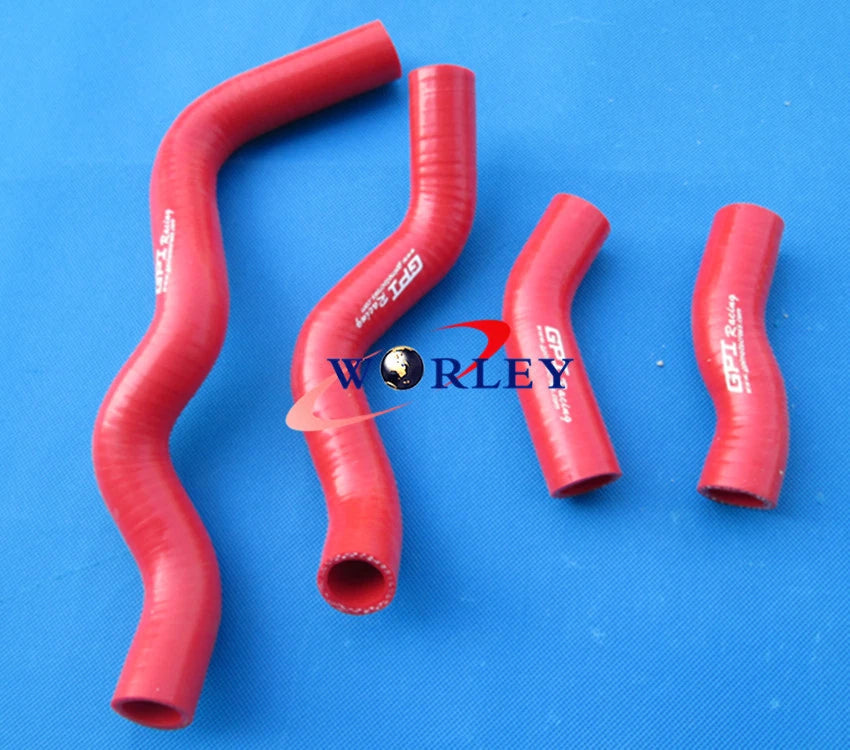 Silicone Radiator Hose for Kawasaki KLX250 (1993–2010) - Red
