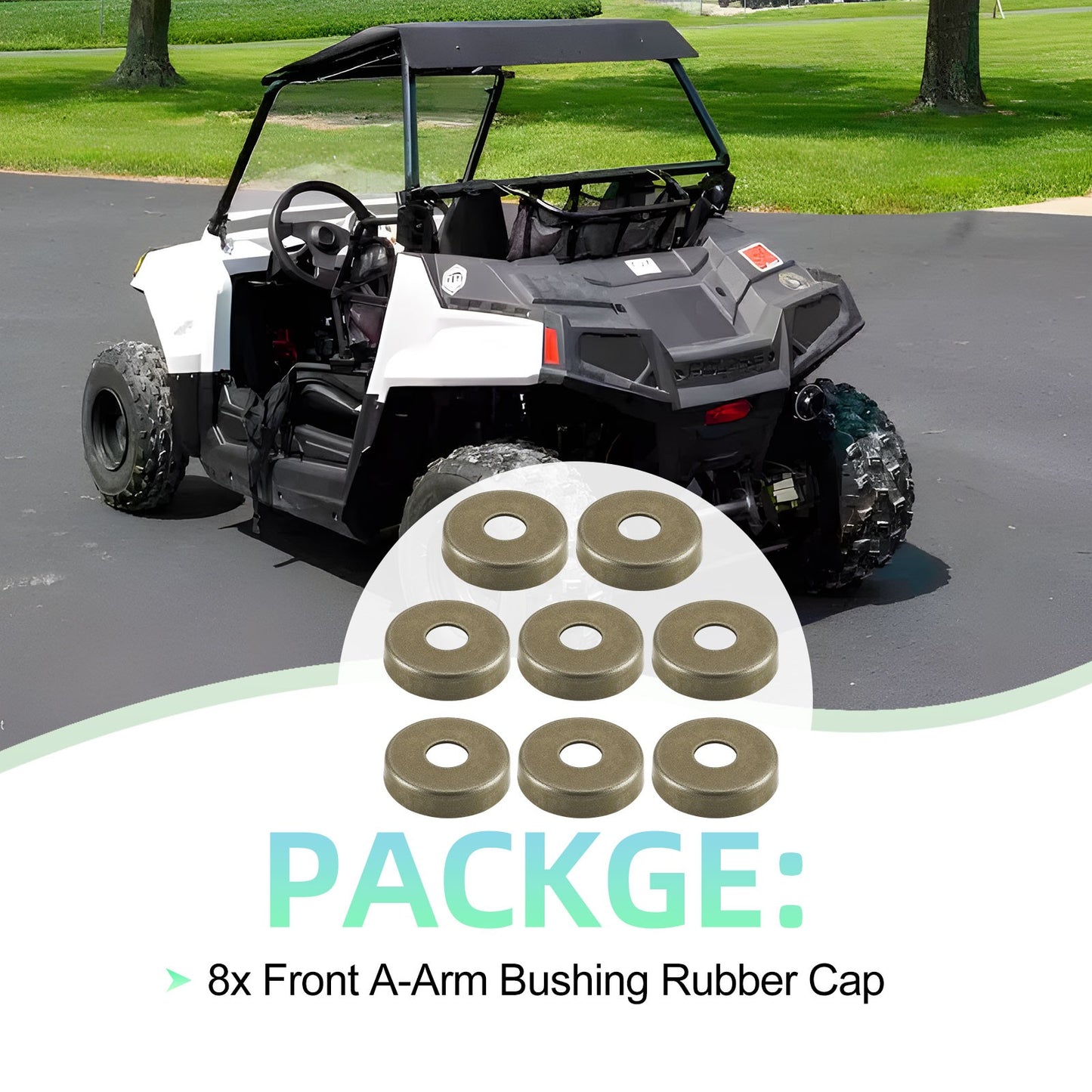 Set of 8 Front A-Arm Bushing Rubber Caps for Polaris Predator 50 (2004–2007)
