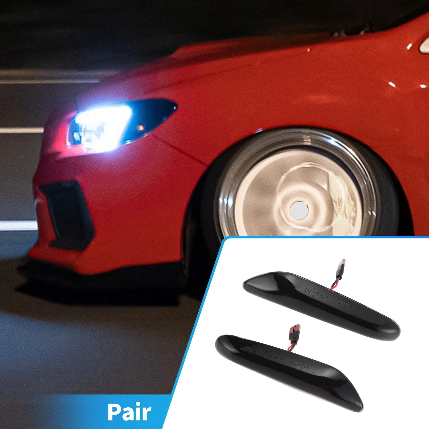 LED Turn Signal Lights for BMW 1 Series E82 (2008–2013) - Waterproof Assembly
