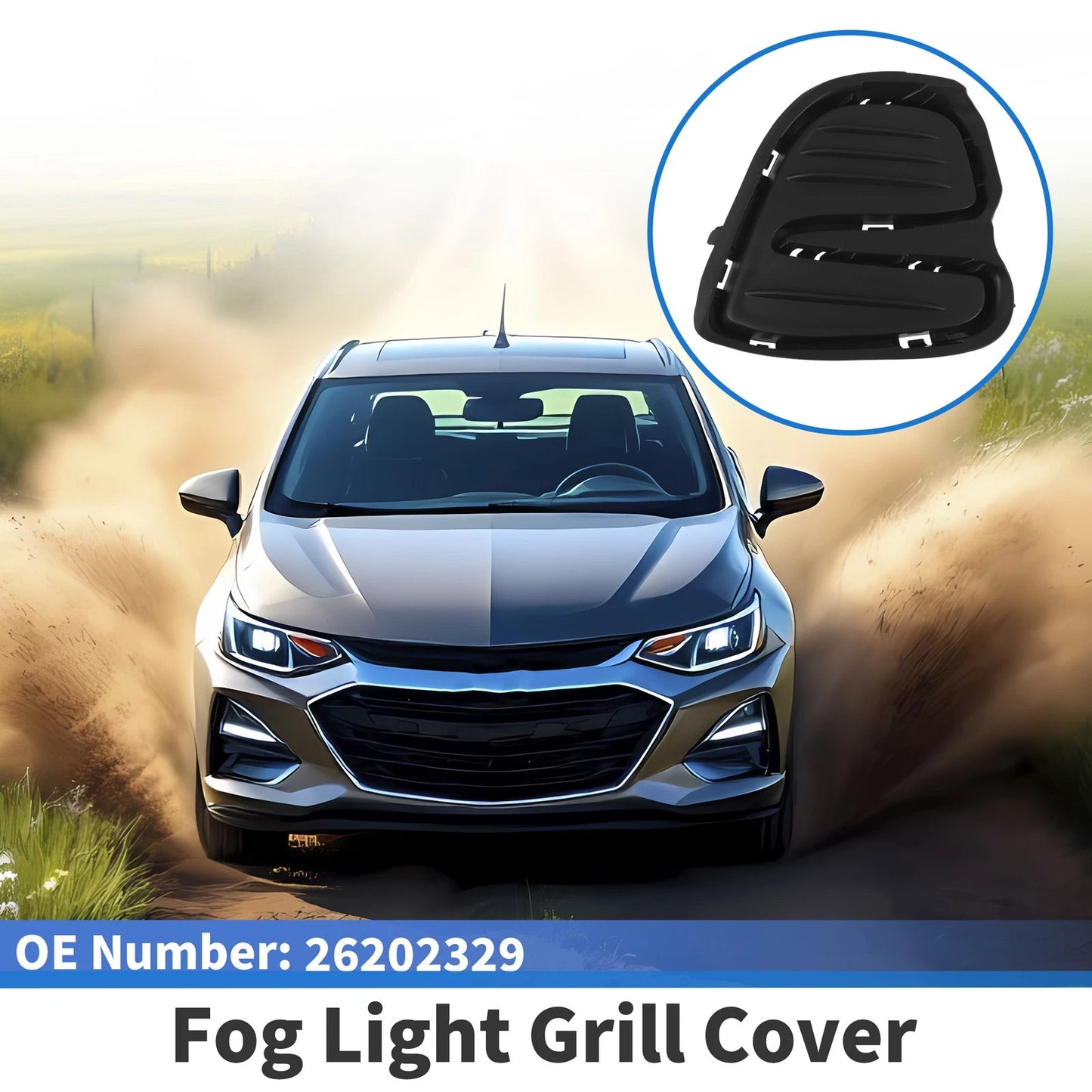 1Pc Fog Light Grill for Chevrolet Cavalier (2018–2020) No. 26202329
