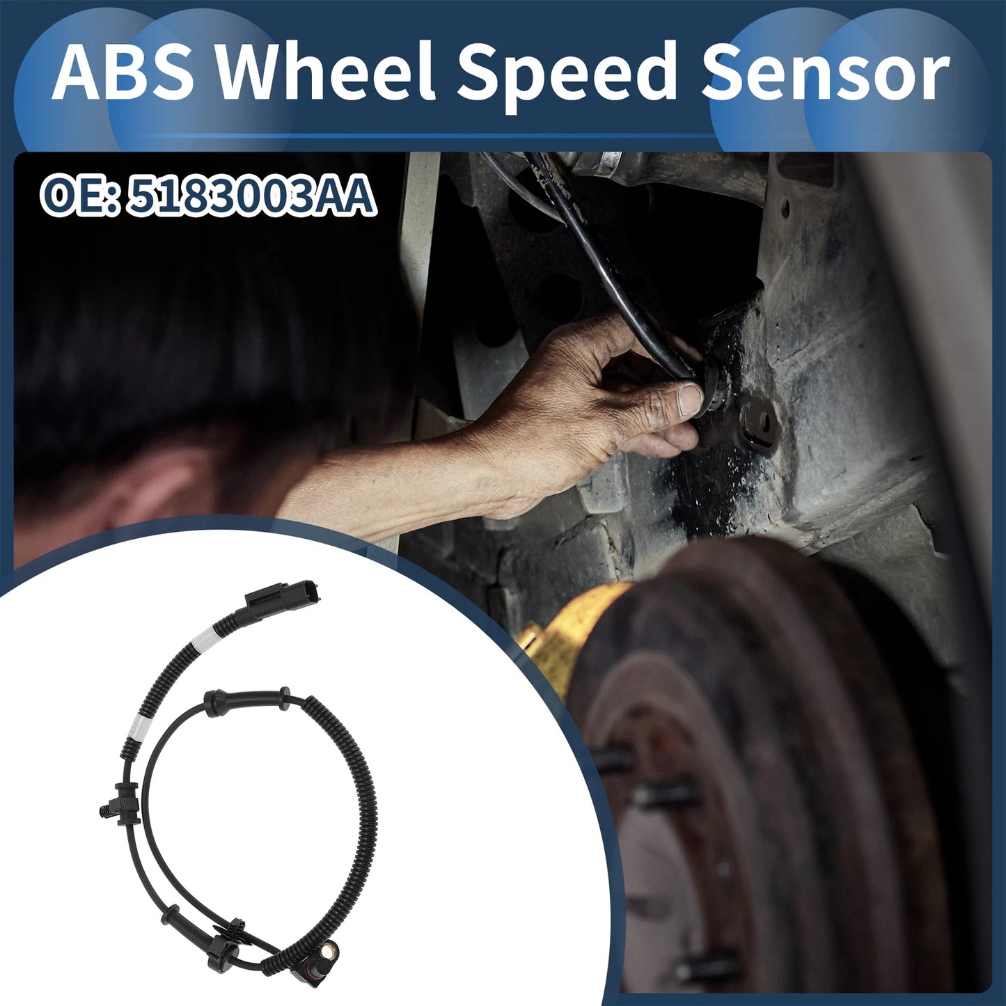 ABS Wheel Speed Sensor No. 5183003AA for Dodge Ram 1500 (2002–2008)