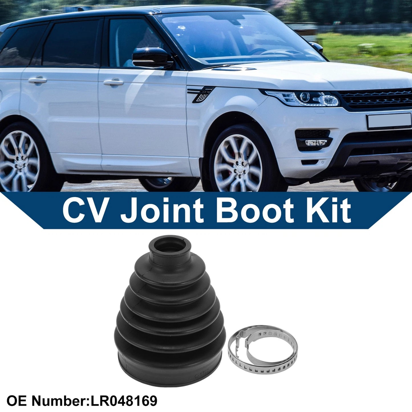 Outer CV Joint Boot Kit w/ Clamps for Land Rover Range Rover Sport (2005–2013)