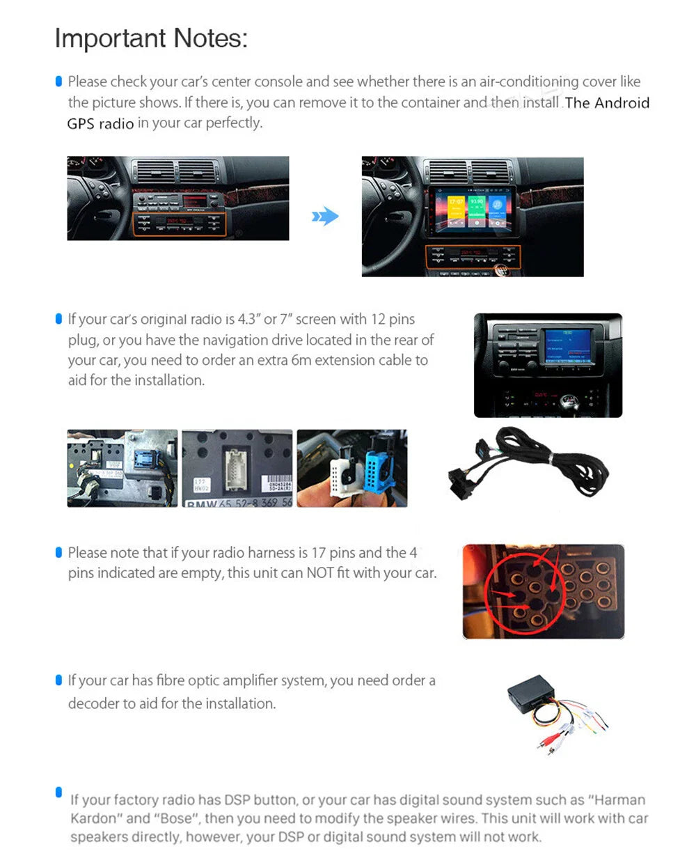 10.33'' Car Stereo Navigation for BMW E46 M3 318/320/325/330/335 (1998-2006)