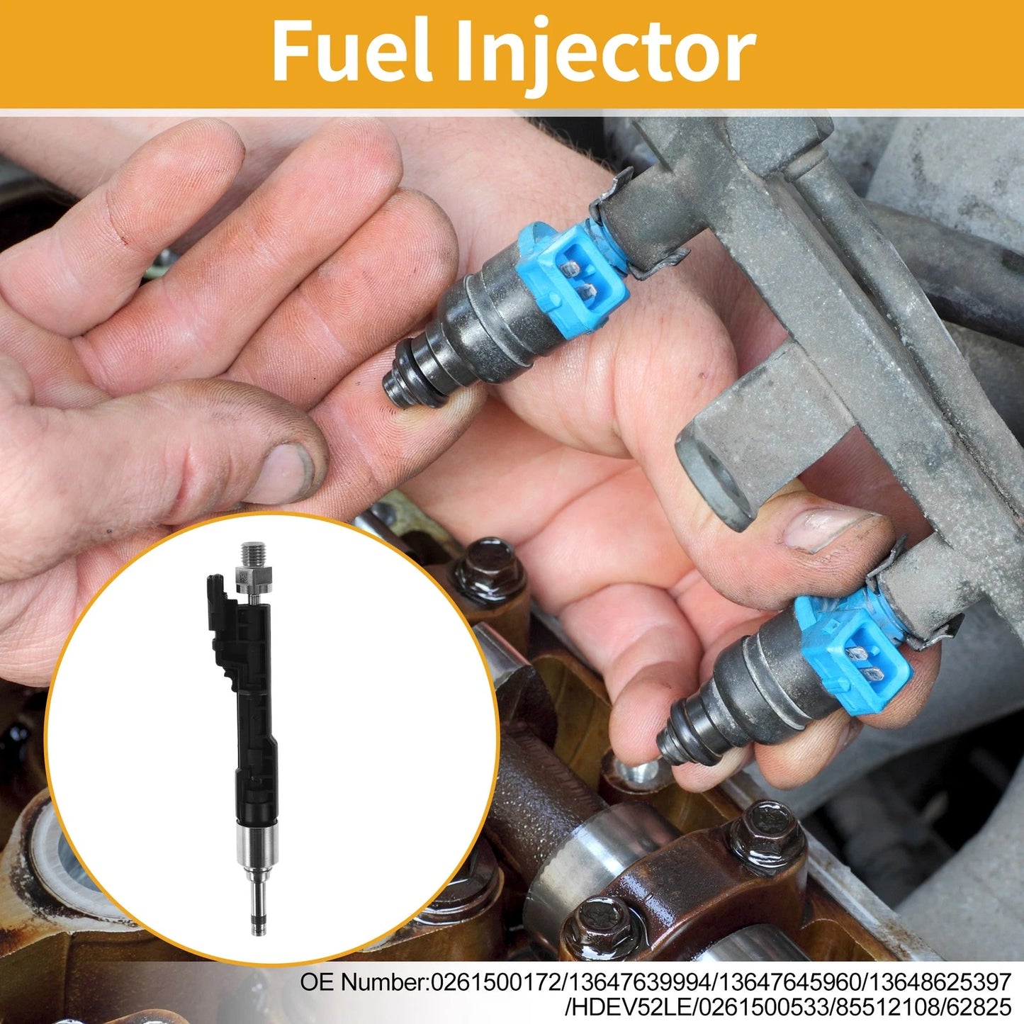 1 Pc Fuel Injector No.0261500172 for BMW 228I (2014–2016)