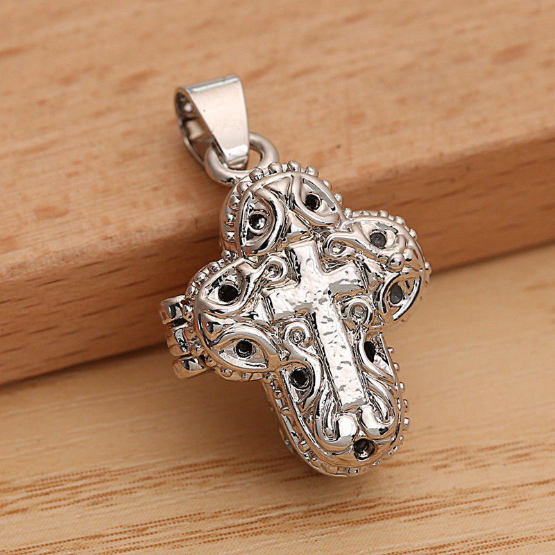 Christian Jesus Cross Locket Pendant for Catholic Faith