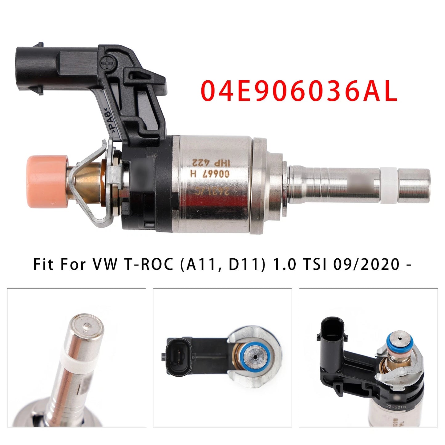 Fuel Injector for Audi VW Skoda Rapid Octavia Fabia 1.0 TSI (2013–2020) 04E906036AL