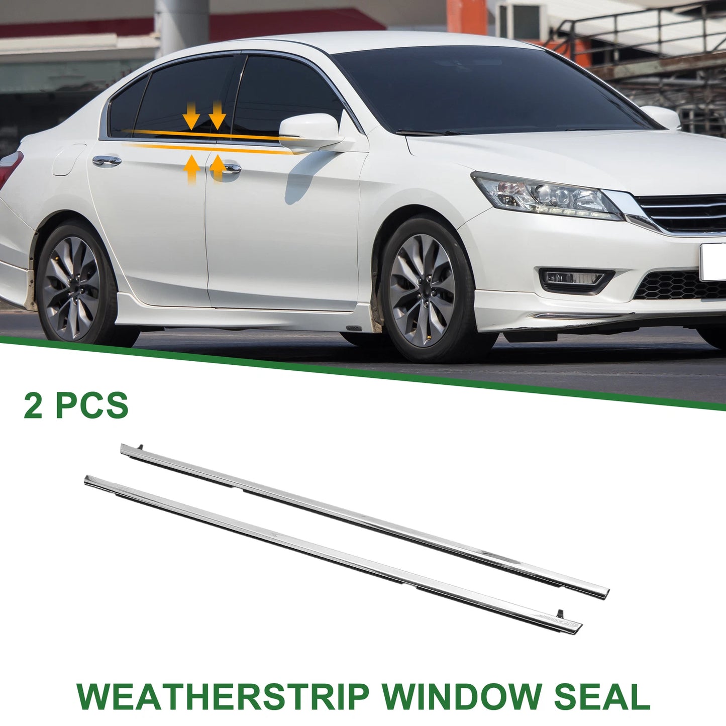 2pcs Rear Weatherstrip Window Seal No. 72910SDAA01 for Honda Accord