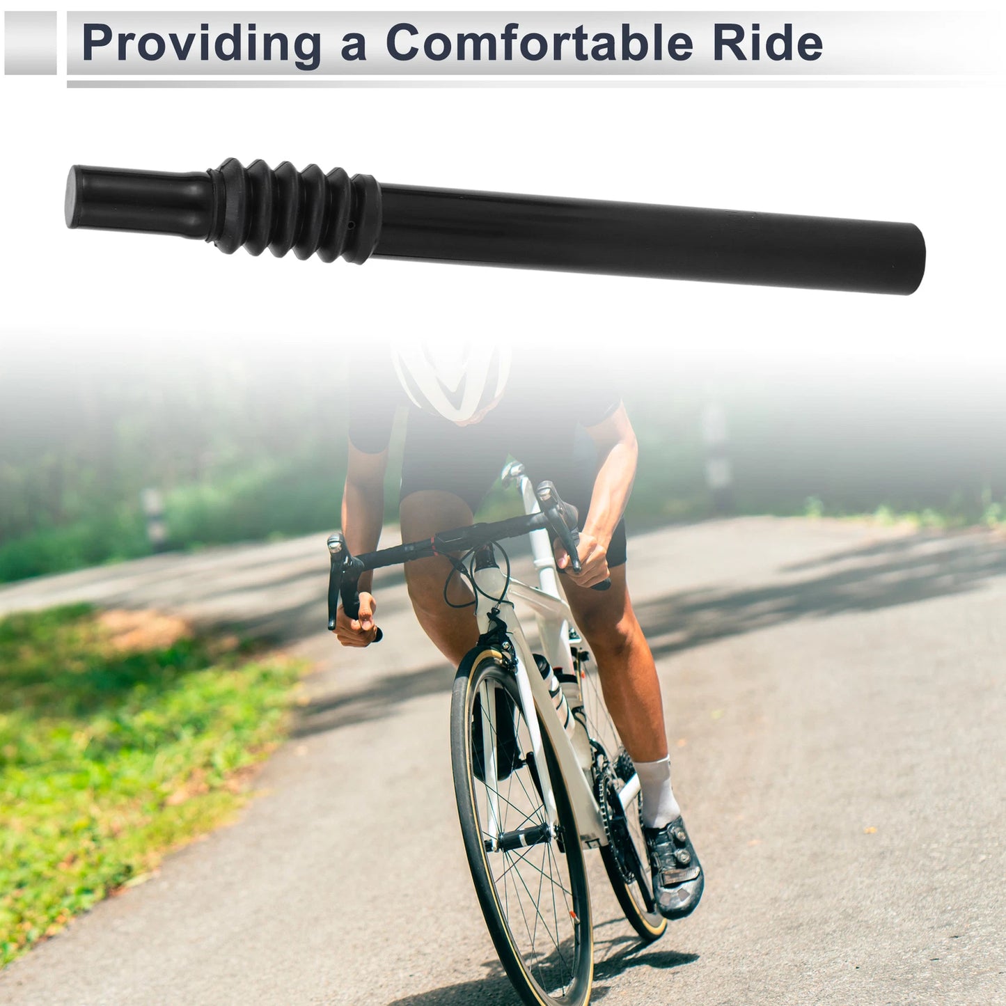 28.6mm Shock-Absorbing Bike Seat Post for Universal Fit (28.6x300mm)