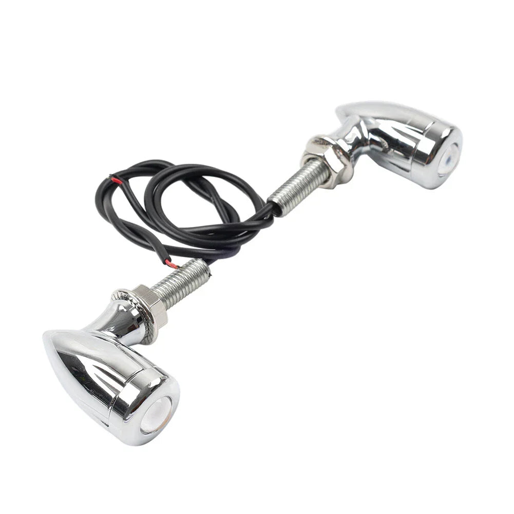 Mini Turn Signal Light Blinker 8mm Chrome for Bobber Cafe Racer