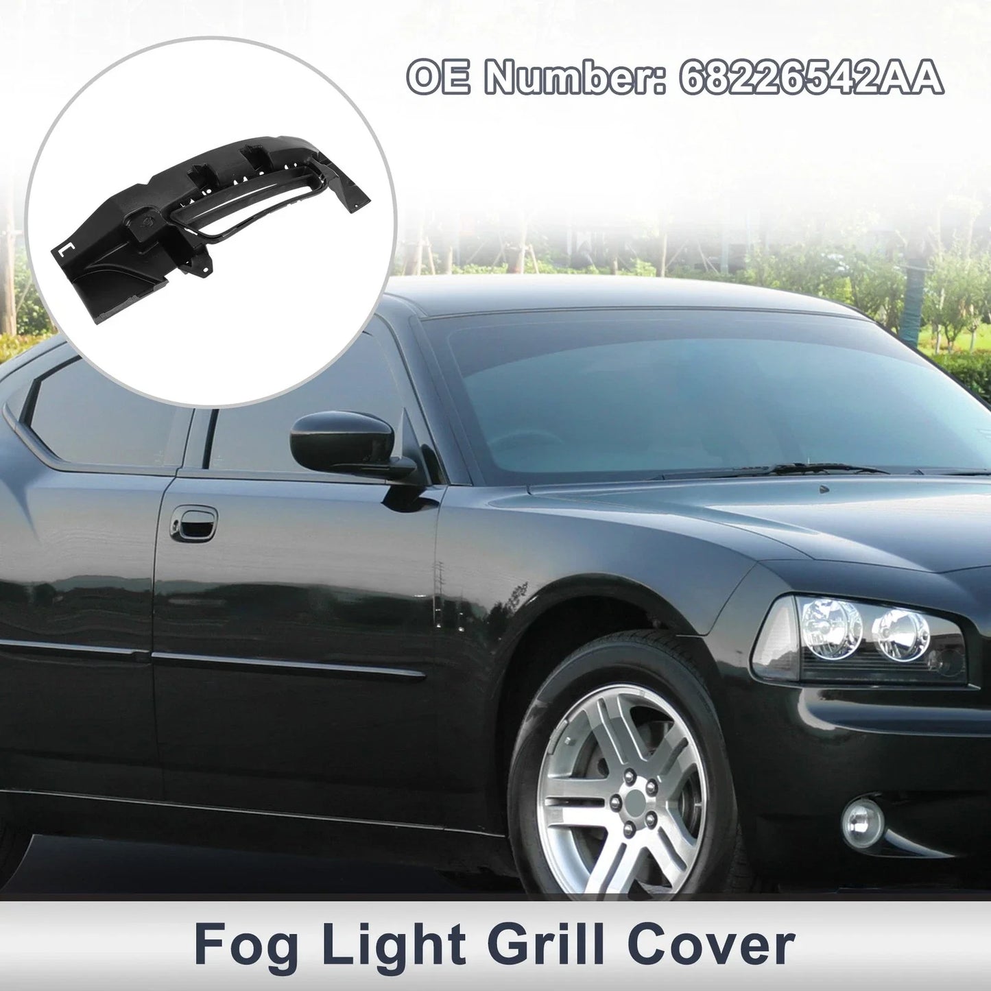 Front Right Fog Light Grill for Dodge Charger (2015-2016)