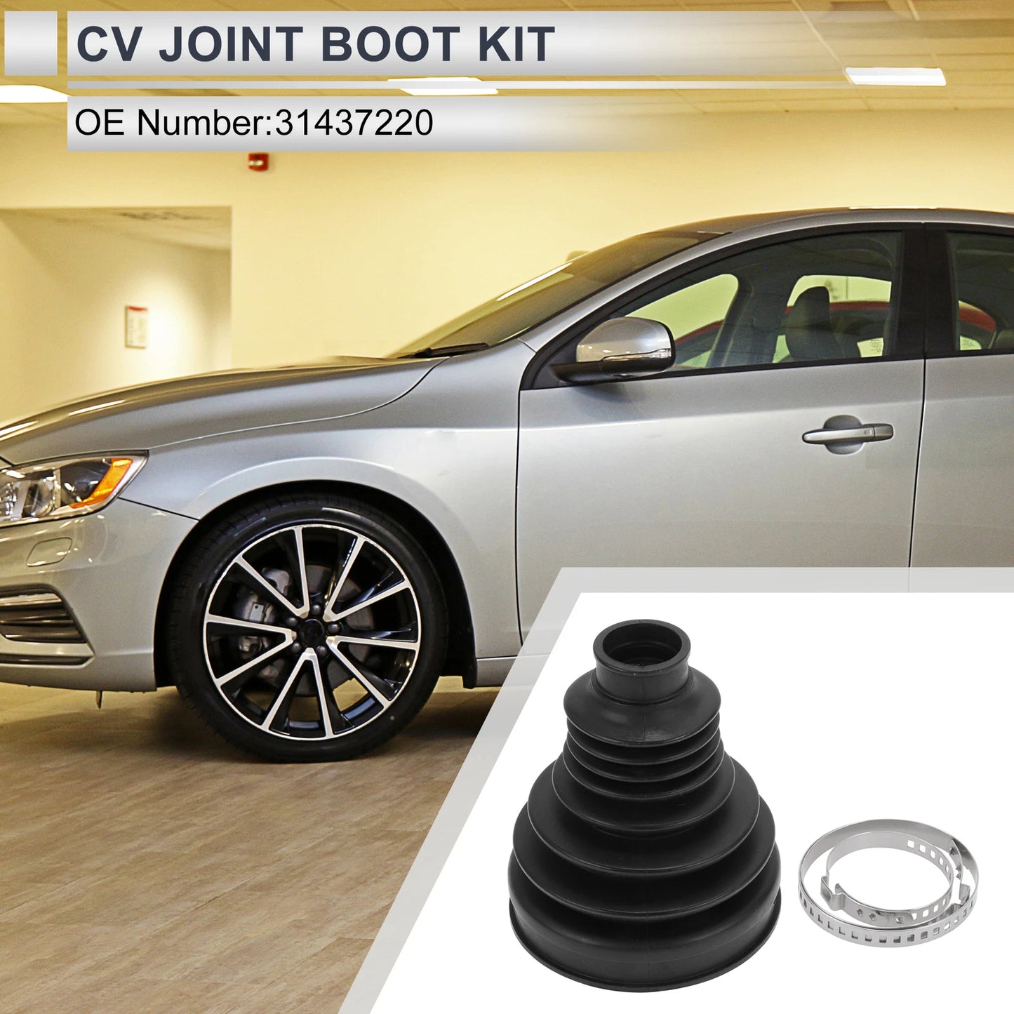 Inner CV Joint Boot Kit with Clamps for Volvo S60 (2019–2025) No.31437220