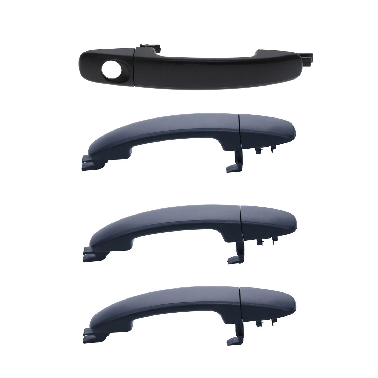 Set of 4 Black Outer Door Handles for Ford Ranger PX (2011–2022)