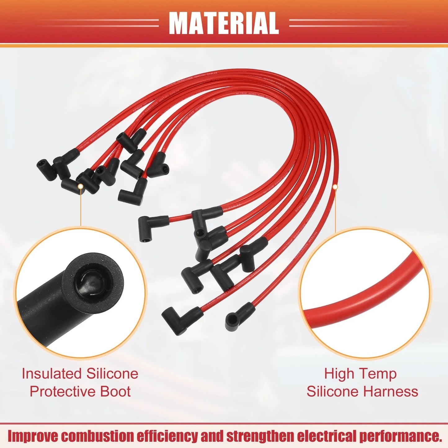 9 x Spark Plug Wires for Chevrolet SBC BBC Engines