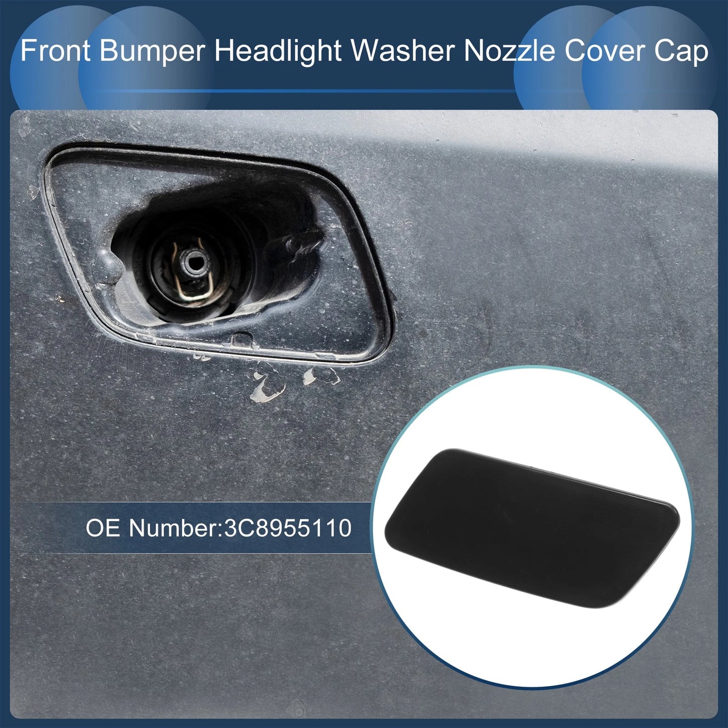 Front Right Washer Nozzle Cover Cap for Volkswagen Passat CC (2008–2012)