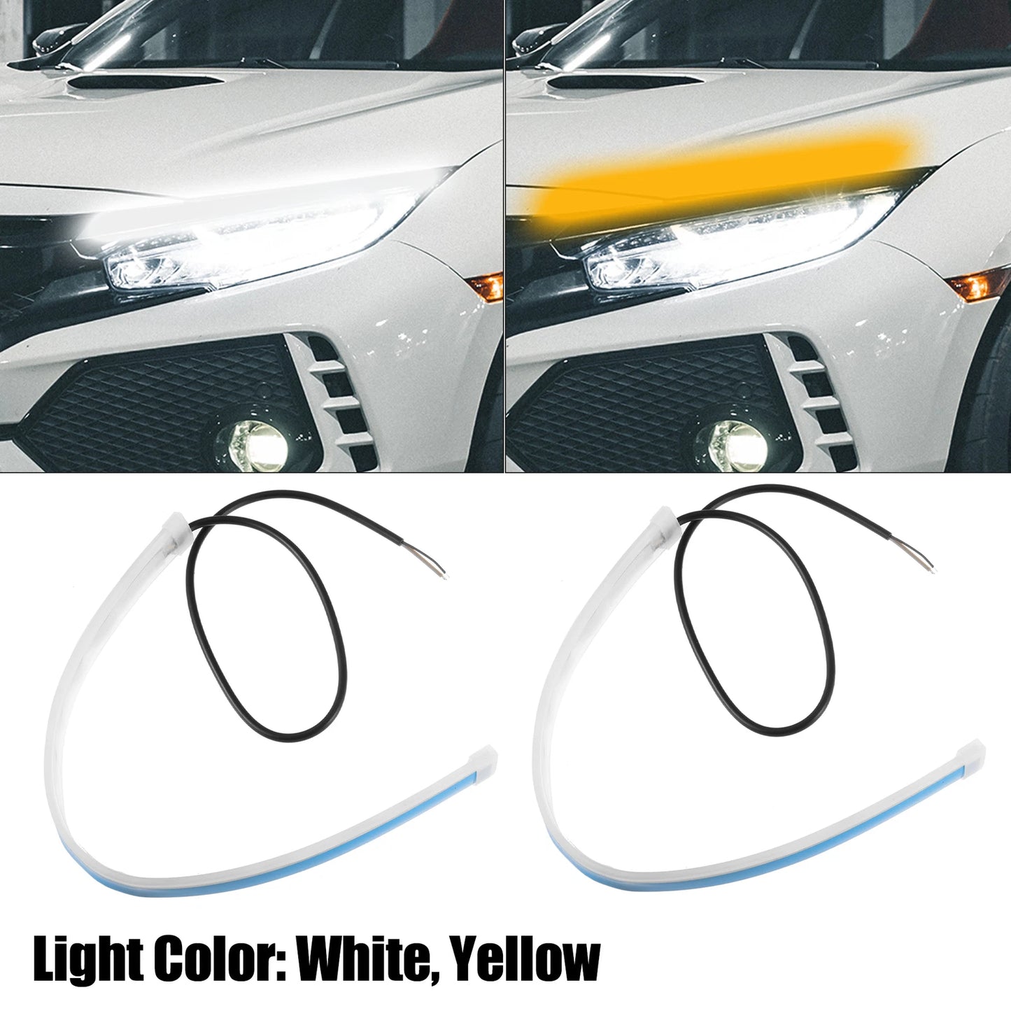 1 Pair LED Headlight Strip for Car (Daytime Running Lights)