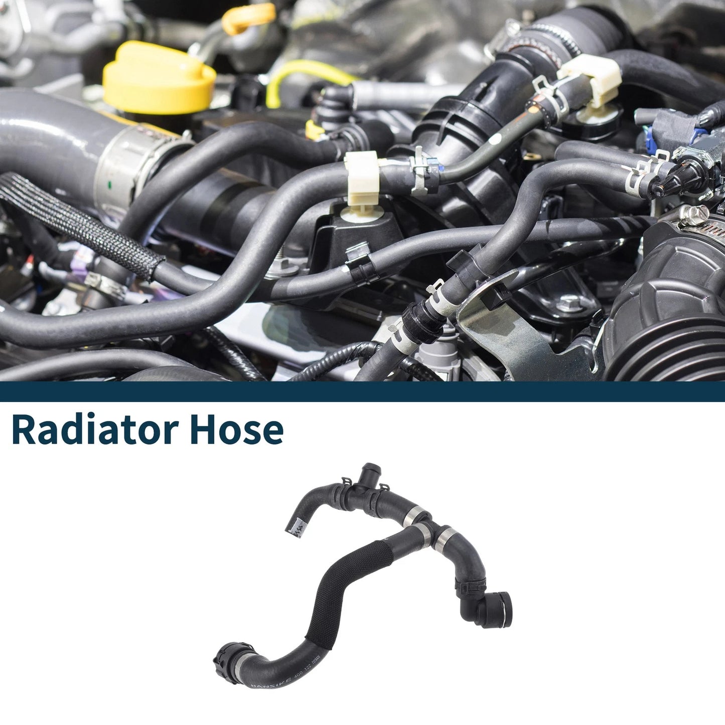 Radiator Hose for Audi A6 (2016–2018) No. 4G0122109AN Rubber Lower