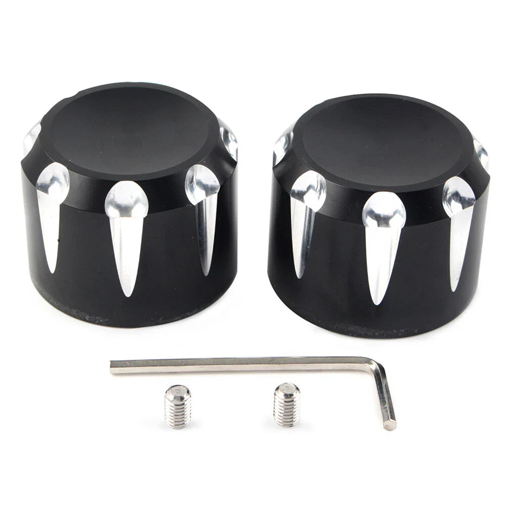 CNC Front Axle Cap Nut Covers for Harley Touring Road King Electra Glide