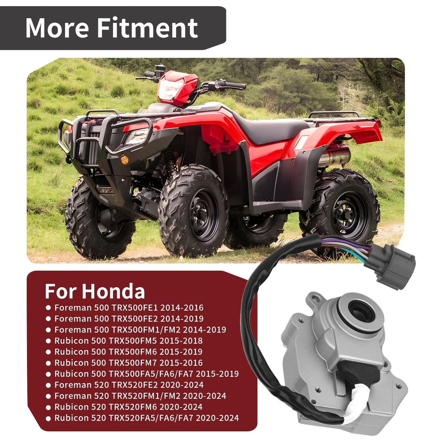 Front Diff Actuator for Honda Foreman Rubicon 520 TRX520FM/FA (2020–2024)